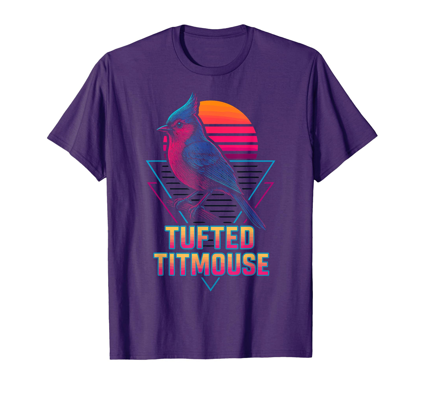 Tufted Titmouse Retro T-Shirt