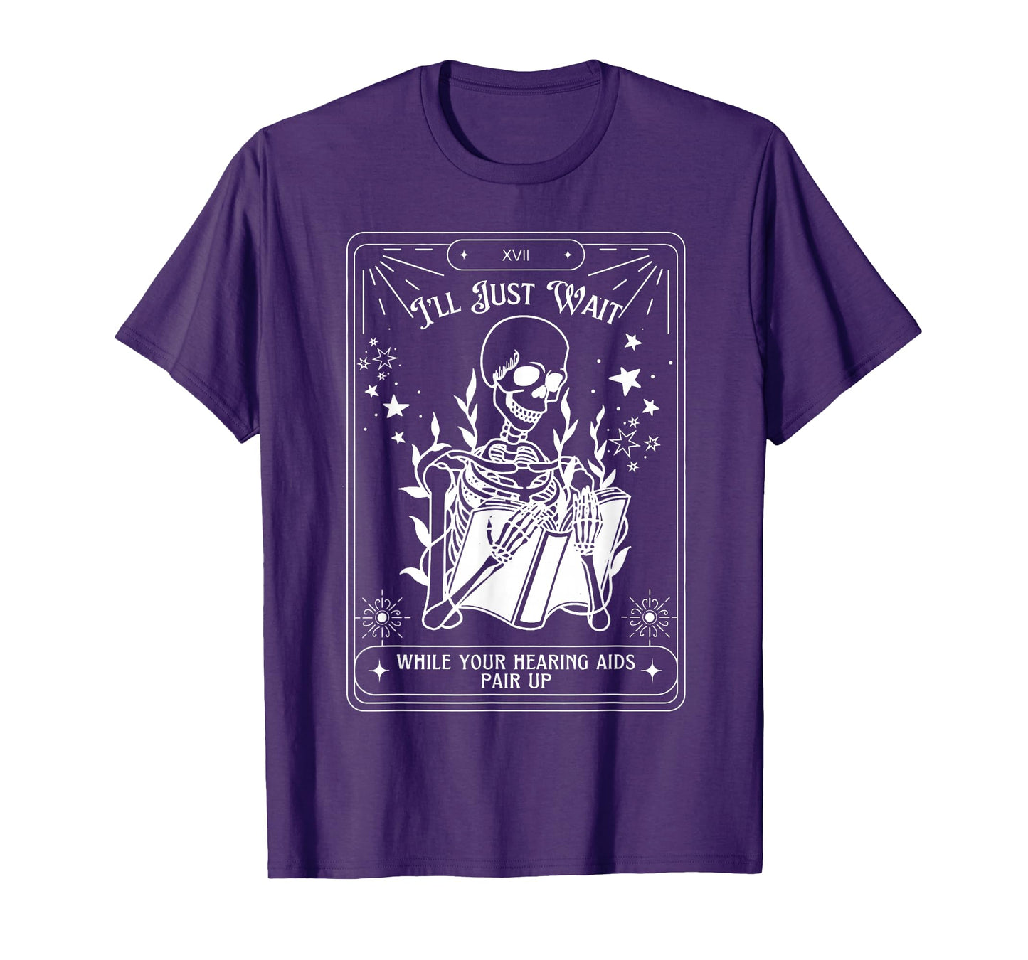 Skeleton Audiology Tarot Card Audiologist Ear ENT Hearing Dr T-Shirt