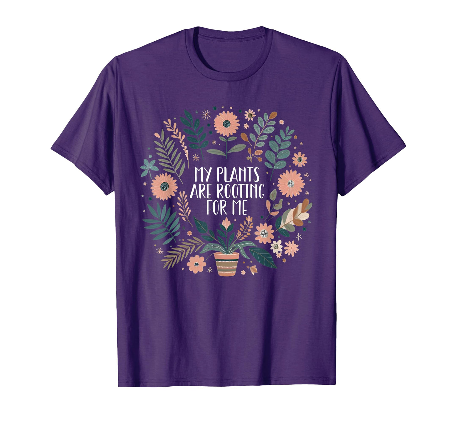 Retro Vintage My Plants Are Rooting For Me Plant Lover Funny T-Shirt