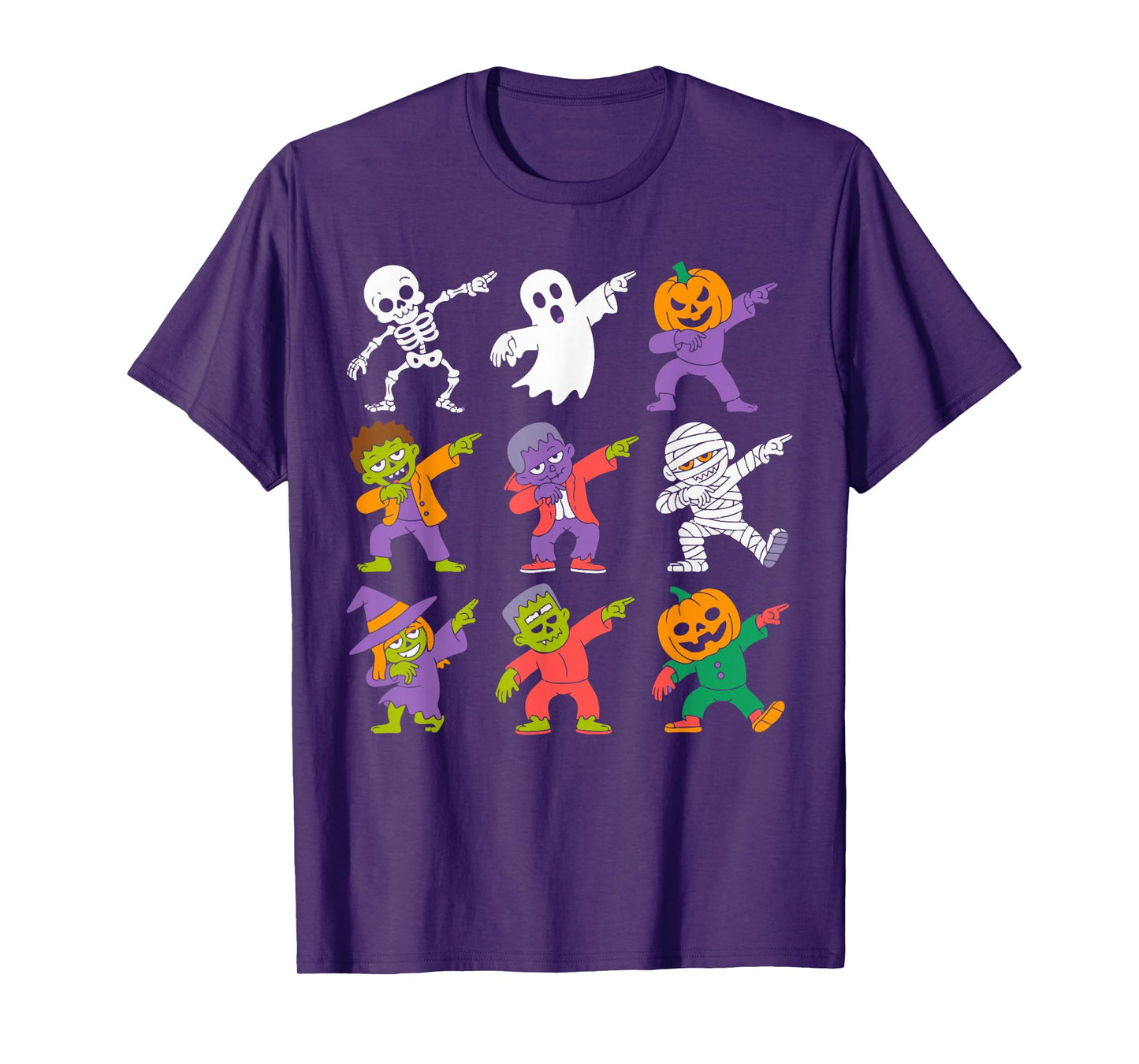 Halloween Ghost Pumpkin Skeleton Dab Costume Boys Girls Kids T-Shirt