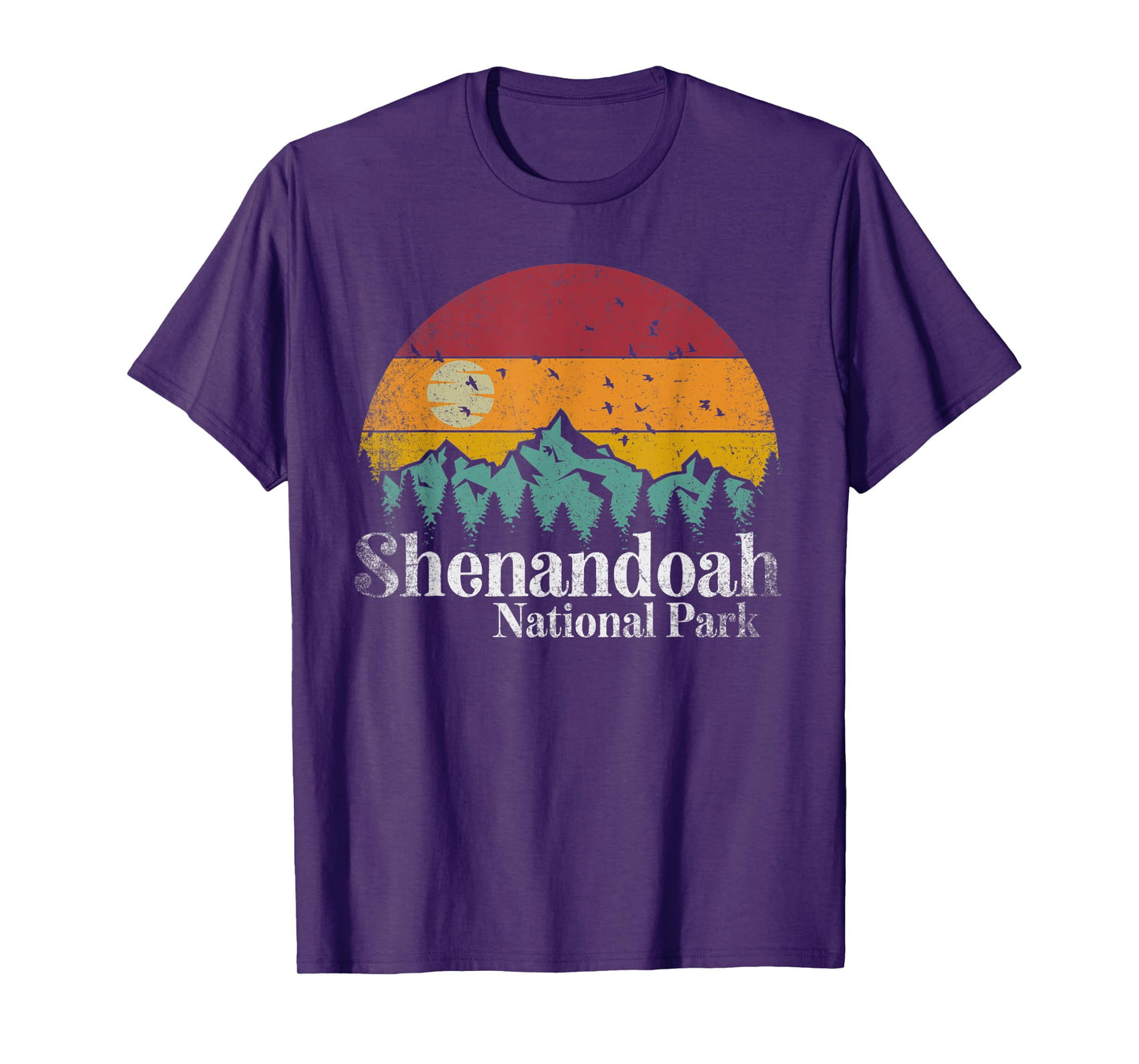 Shenandoah National Park Mountains Retro Style Vintage Gift T-Shirt