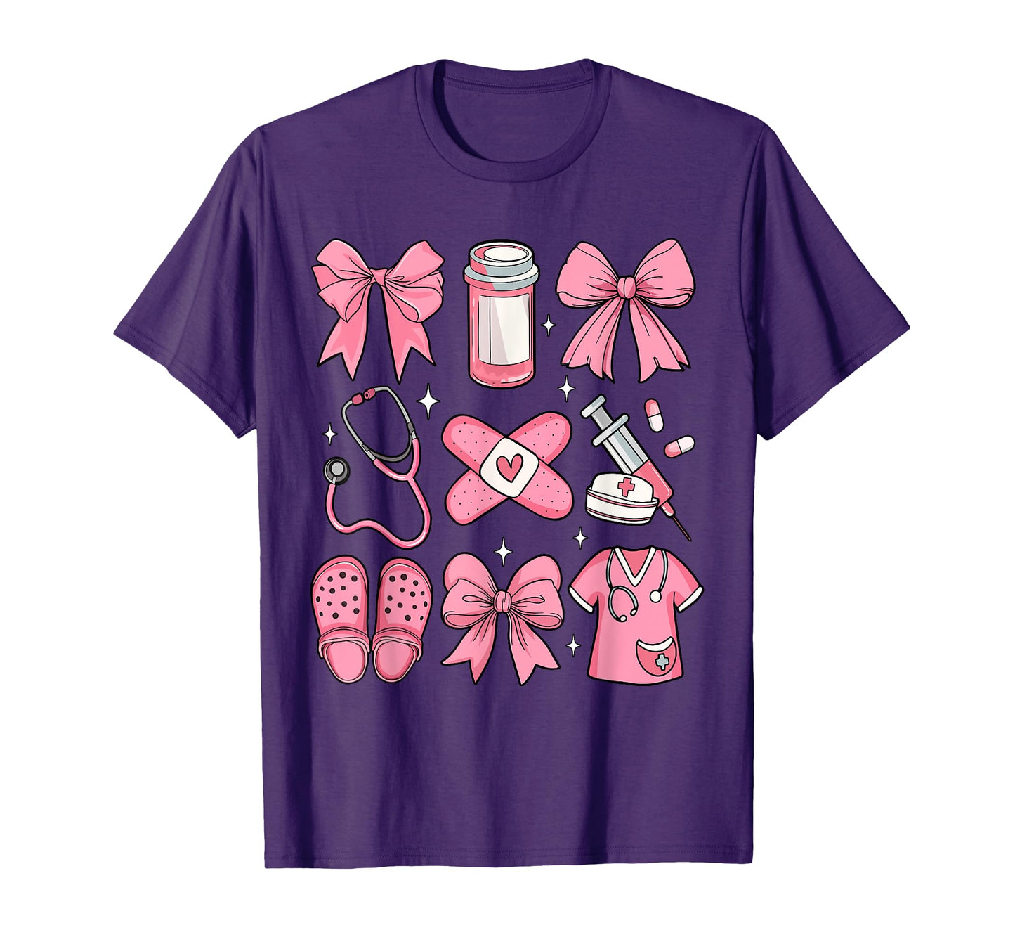 Nurse Valentines Day Coquette Bow Valentine Nurse RN PCT CNA T-Shirt