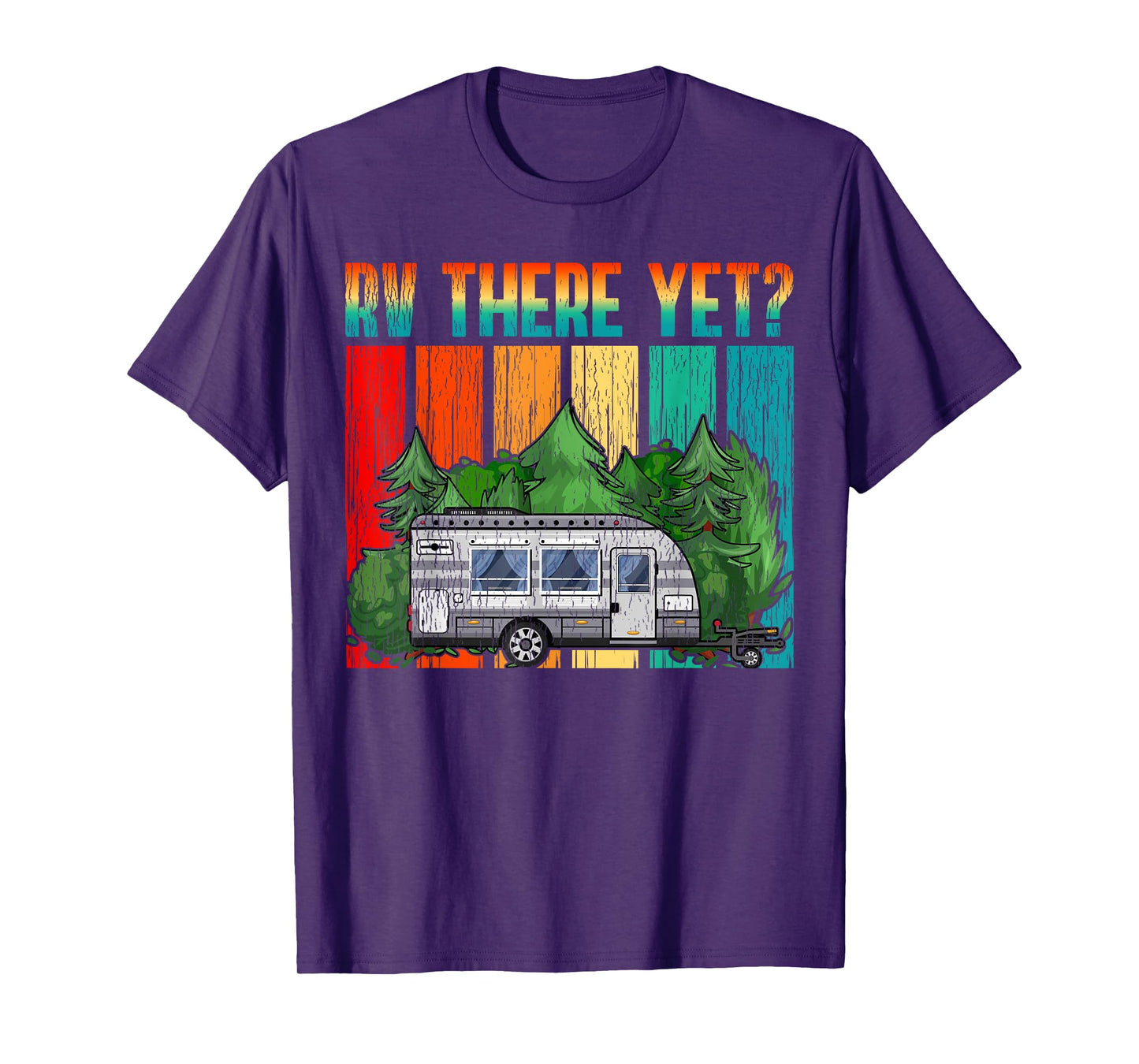 Vintage RV There Yet Travel Trailer Retro Camping T-Shirt