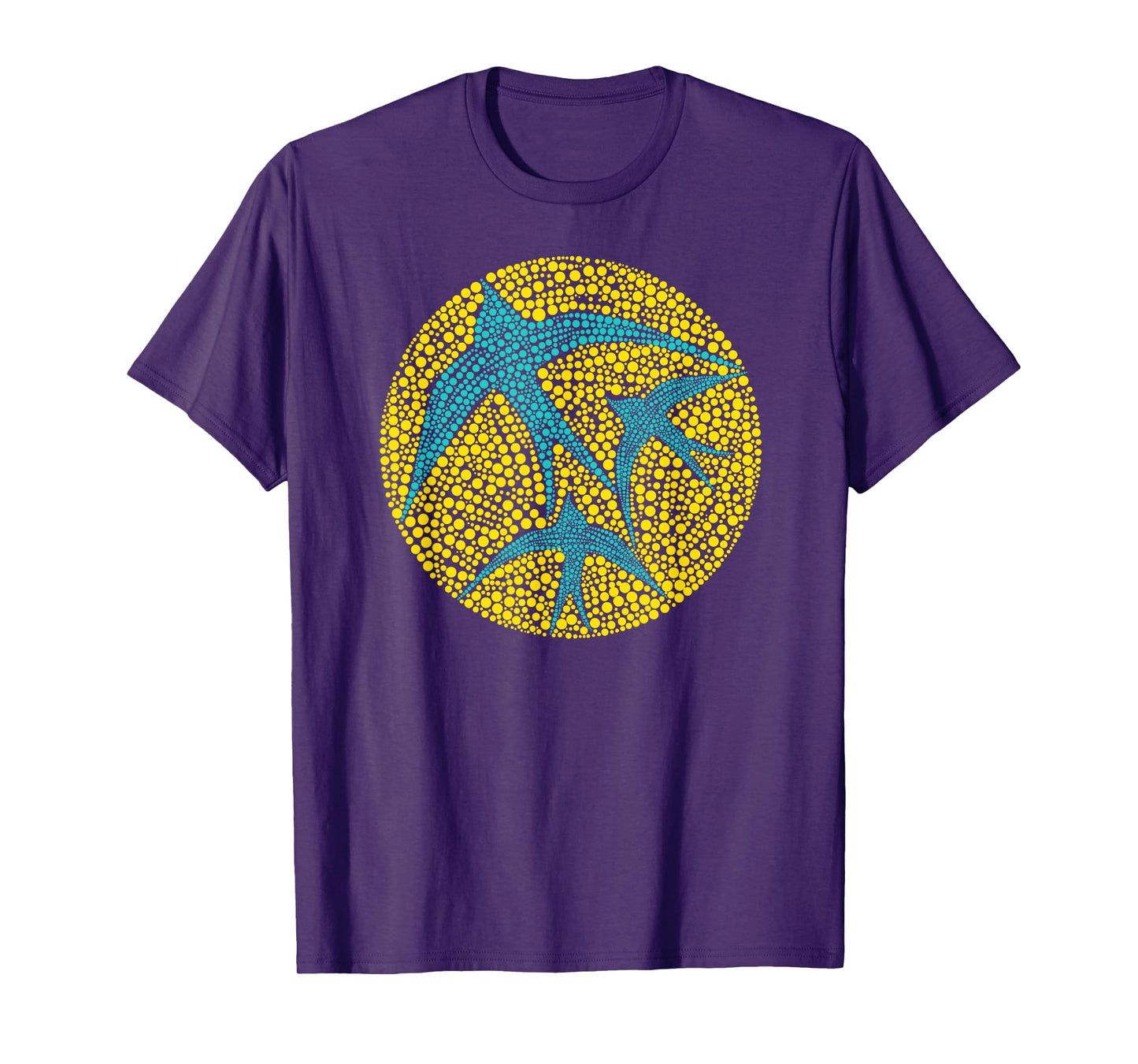 Swarm of Swallows Flying Aboriginal Art Style Flock of Birds T-Shirt