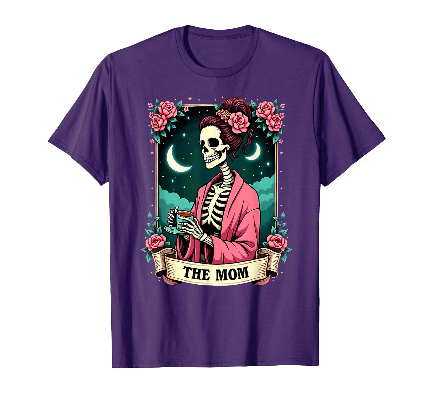 Gothic Tarot Card The Mom Skeleton Coffee T-Shirt