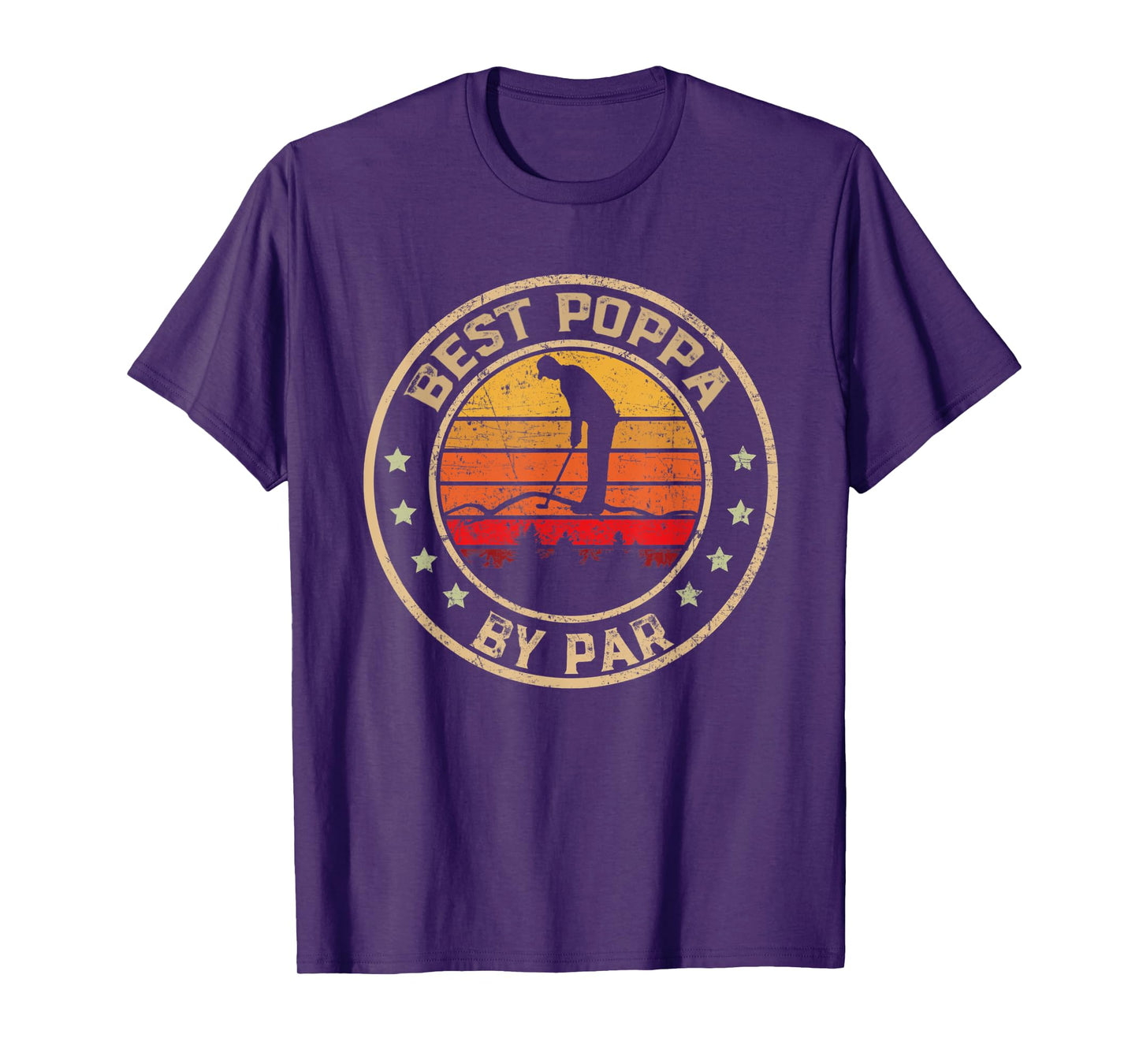 Mens Vintage Best Poppa by Par Shirt Fathers Day Golfing T-Shirt
