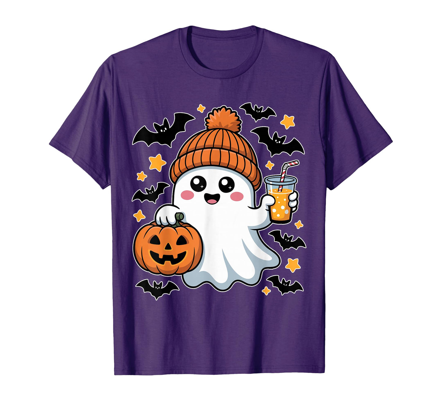 Funny Halloween Toddler Pumpkin Face Ghost Skeleto Cute T-Shirt