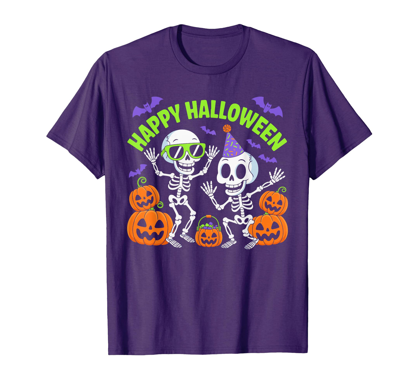 Halloween Party Skeletons Spooky Fun Graphic for Men Women T-Shirt