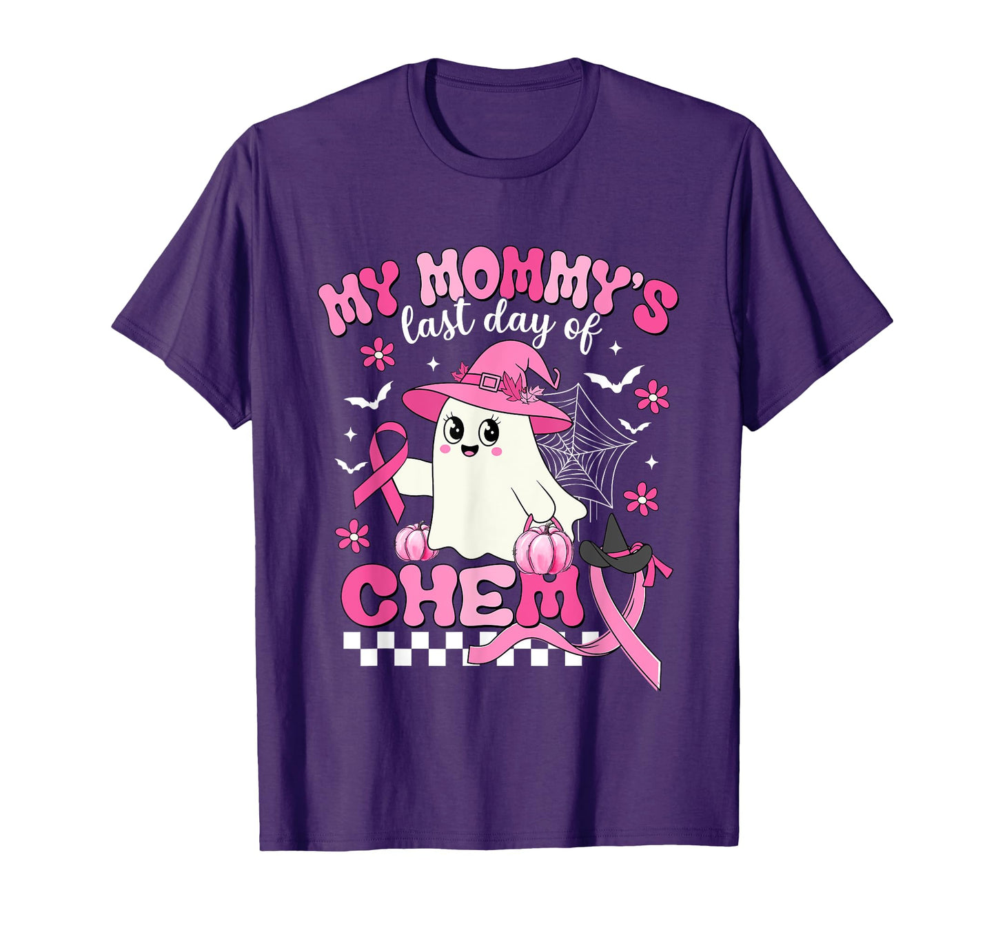 My Mommy's Last Day Of Chemo Ghost Breast Cancer Awareness T-Shirt