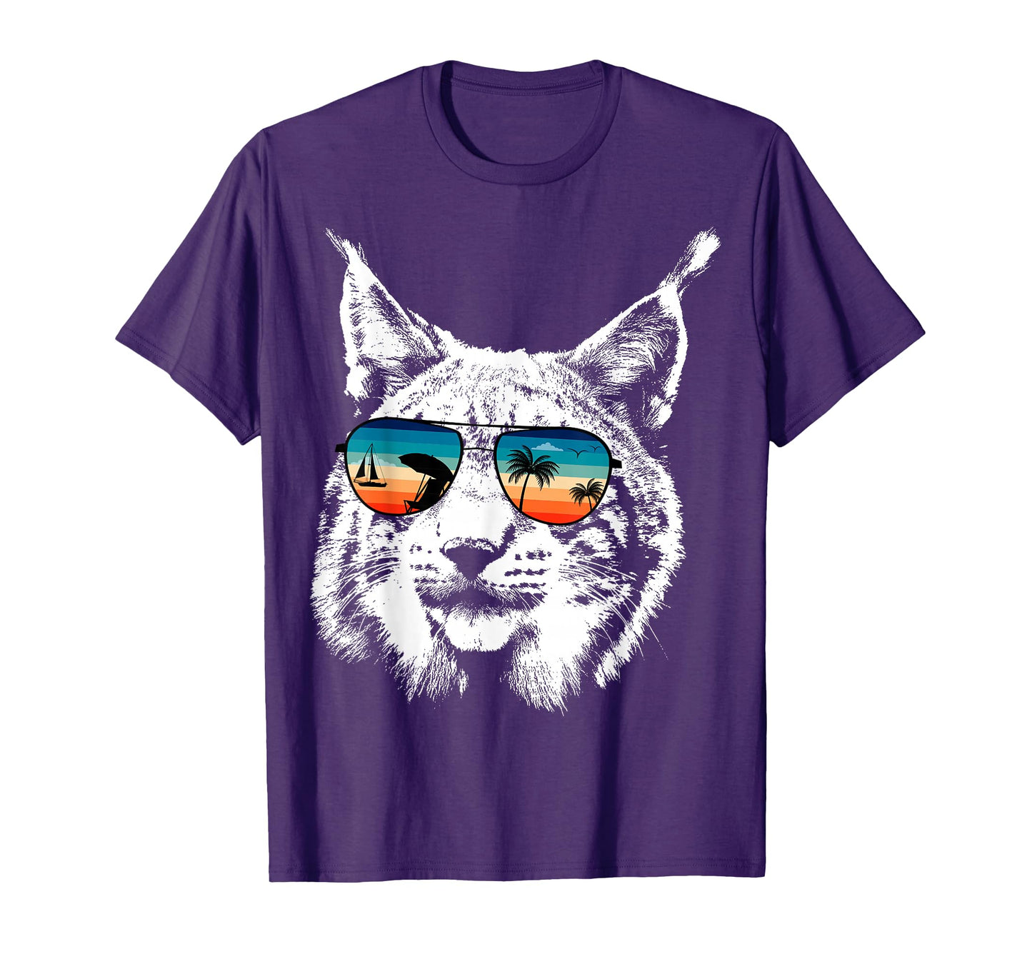 LYNX Shirts With Glasses Sunglasses Retro Style T-Shirt