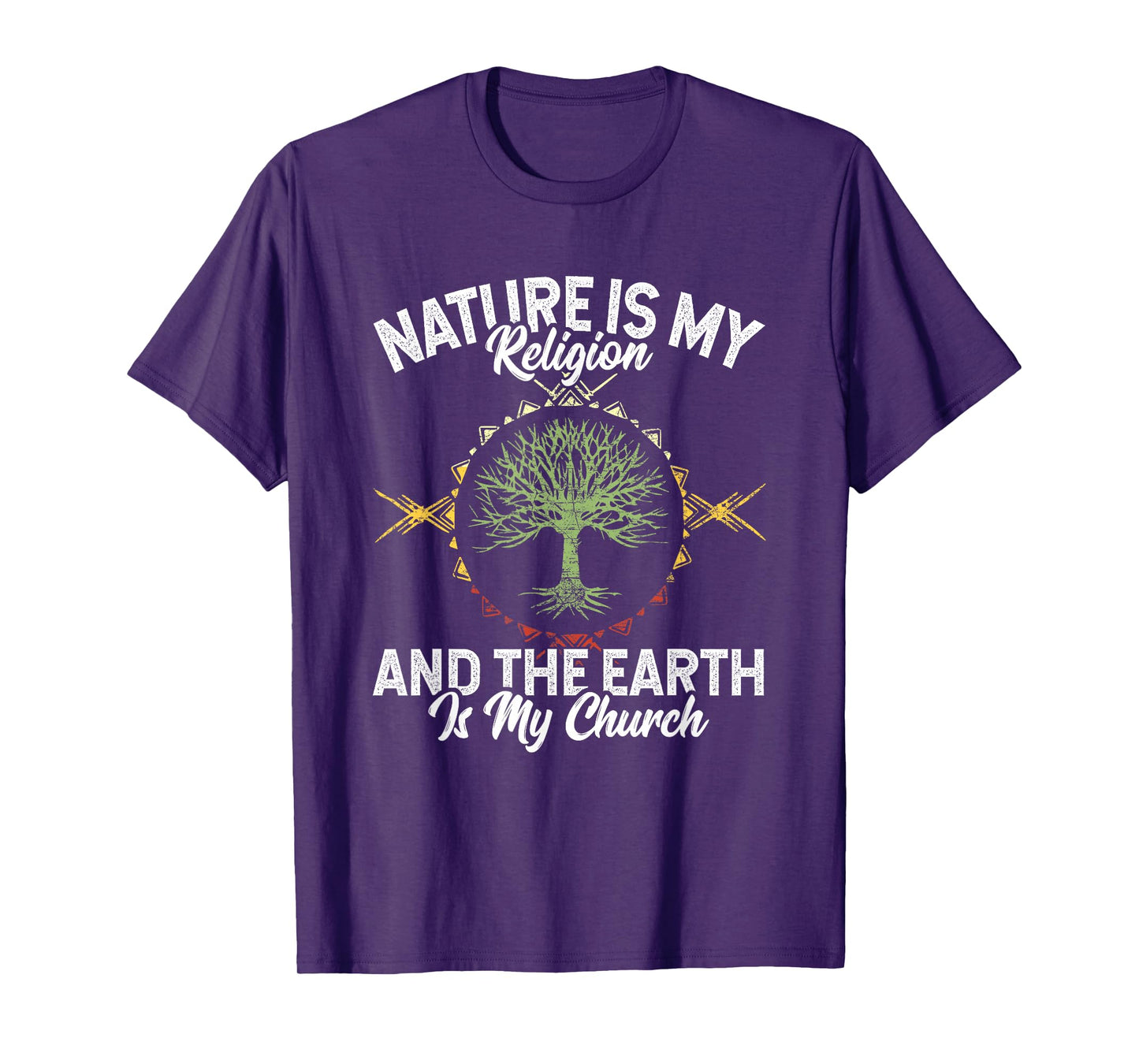 Nature Is My Religion Earth Is My Church Native American Day T-Shirt