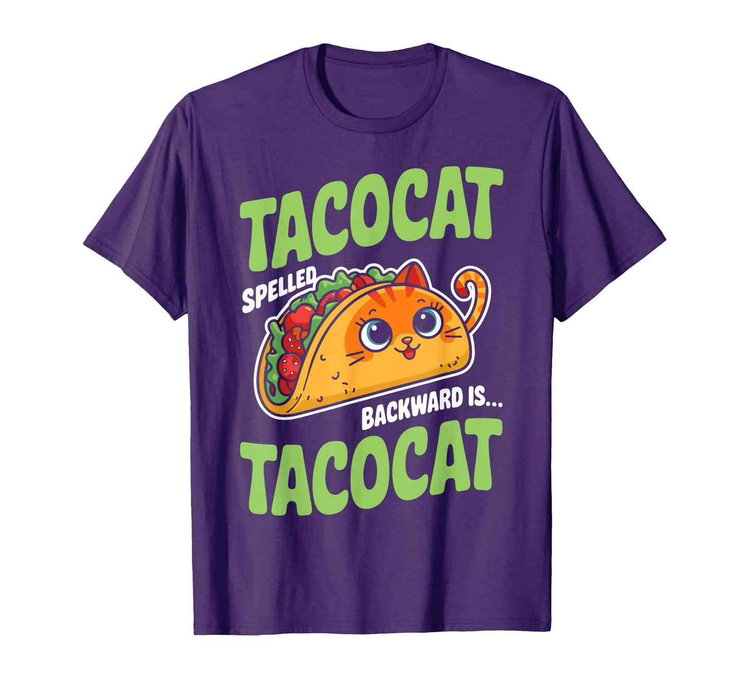 Tacocat Spelled Backward is Tacocat Funny Taco Day Fiesta T-Shirt