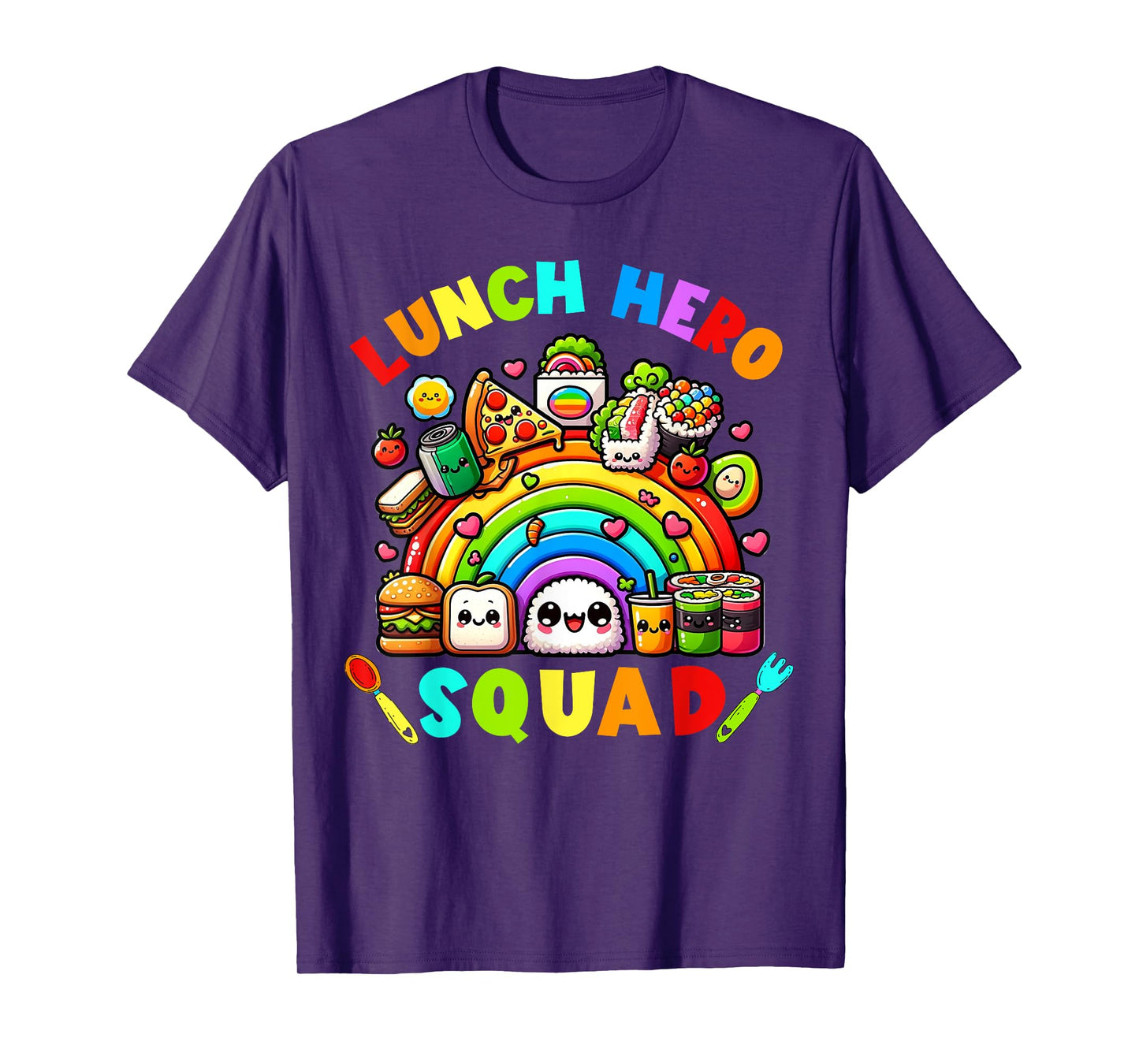 School Lunch Lady Squad a Food team Rainbow lunch hero squad T-Shirt