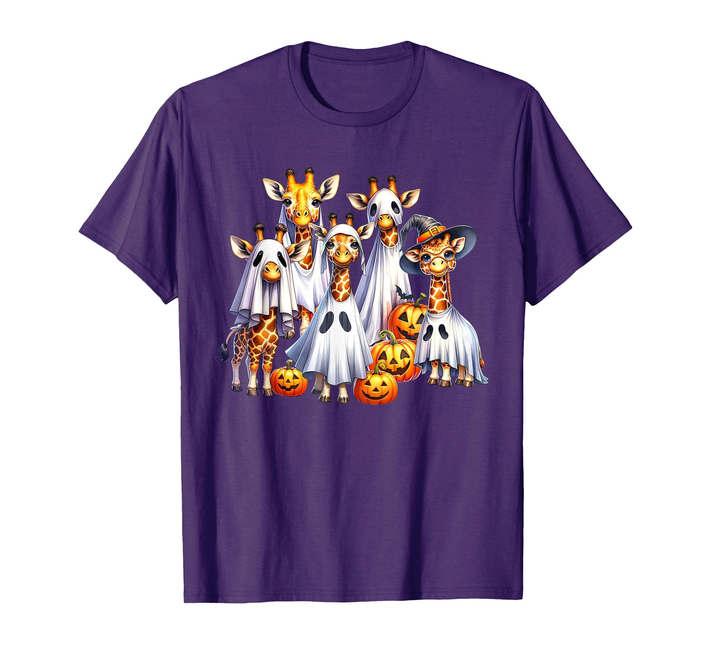 Spooky Ghost Giraffe Halloween Funny African Animal Lover T-Shirt