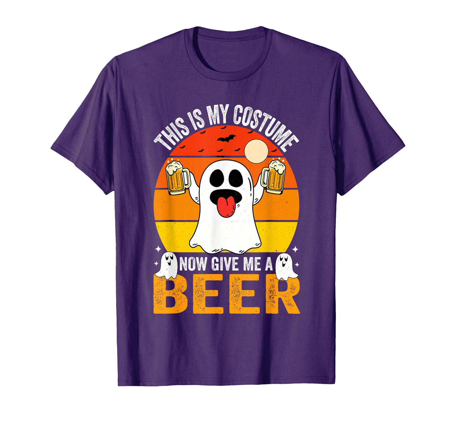 This is My Costume Now Give Me My Beer Ghost Funny Halloween T-Shirt