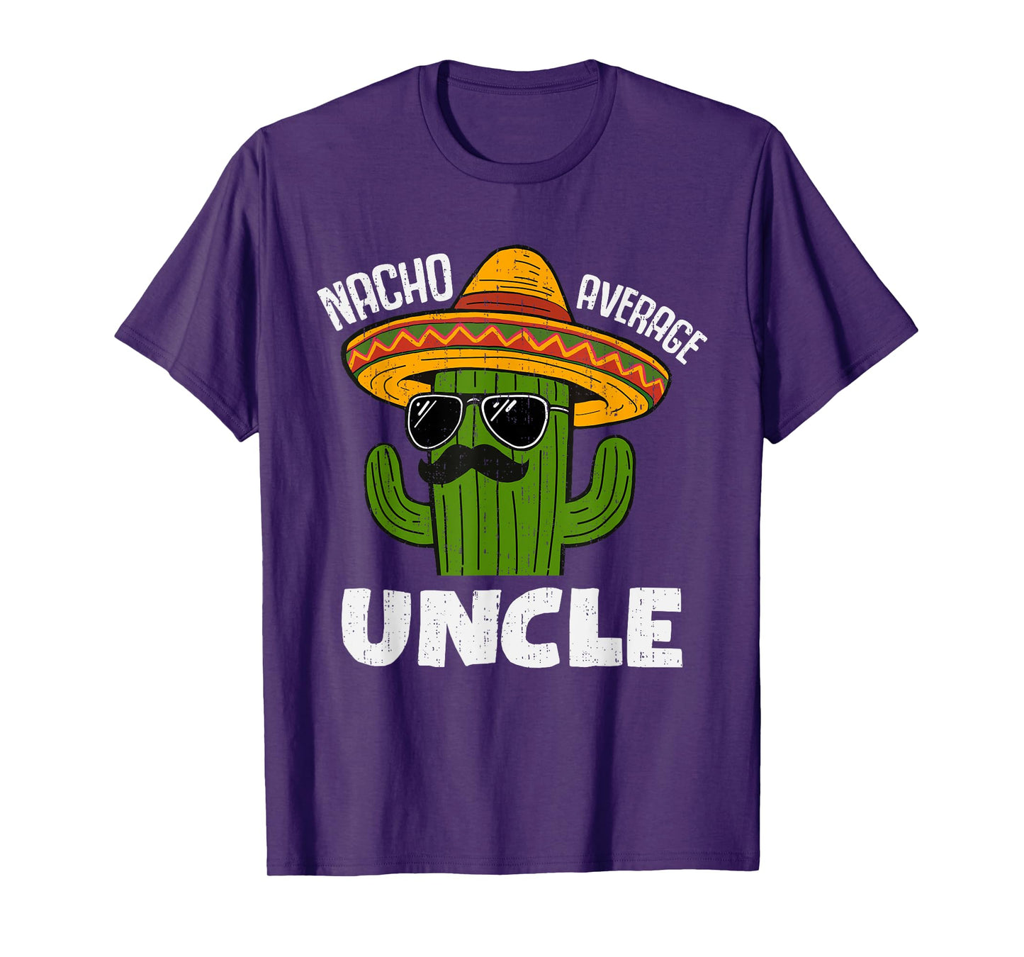 Funny Nacho Average Uncle Humor Sombrero Cactus Fiesta Boys T-Shirt