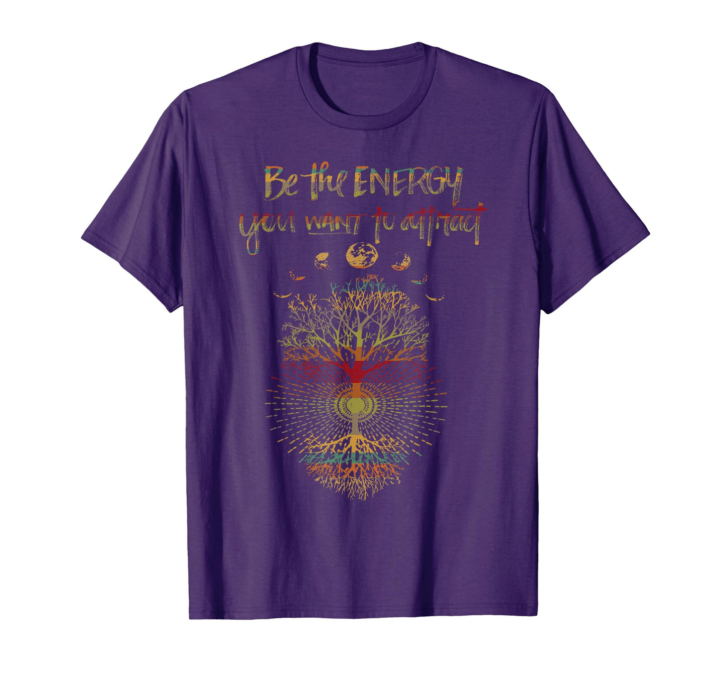 Phases of the Moon Retro Tree of Life 60's 70's Cool Vibe T-Shirt