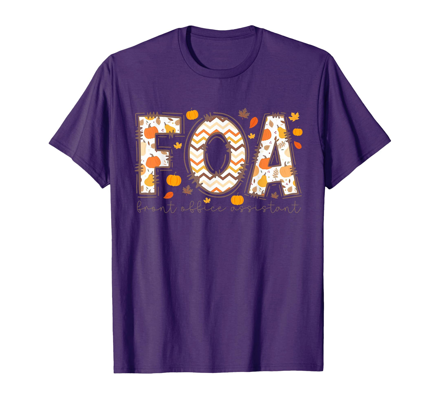 FOA Pumpkin Front Office Assistant Fall Autumn Thanksgiving T-Shirt