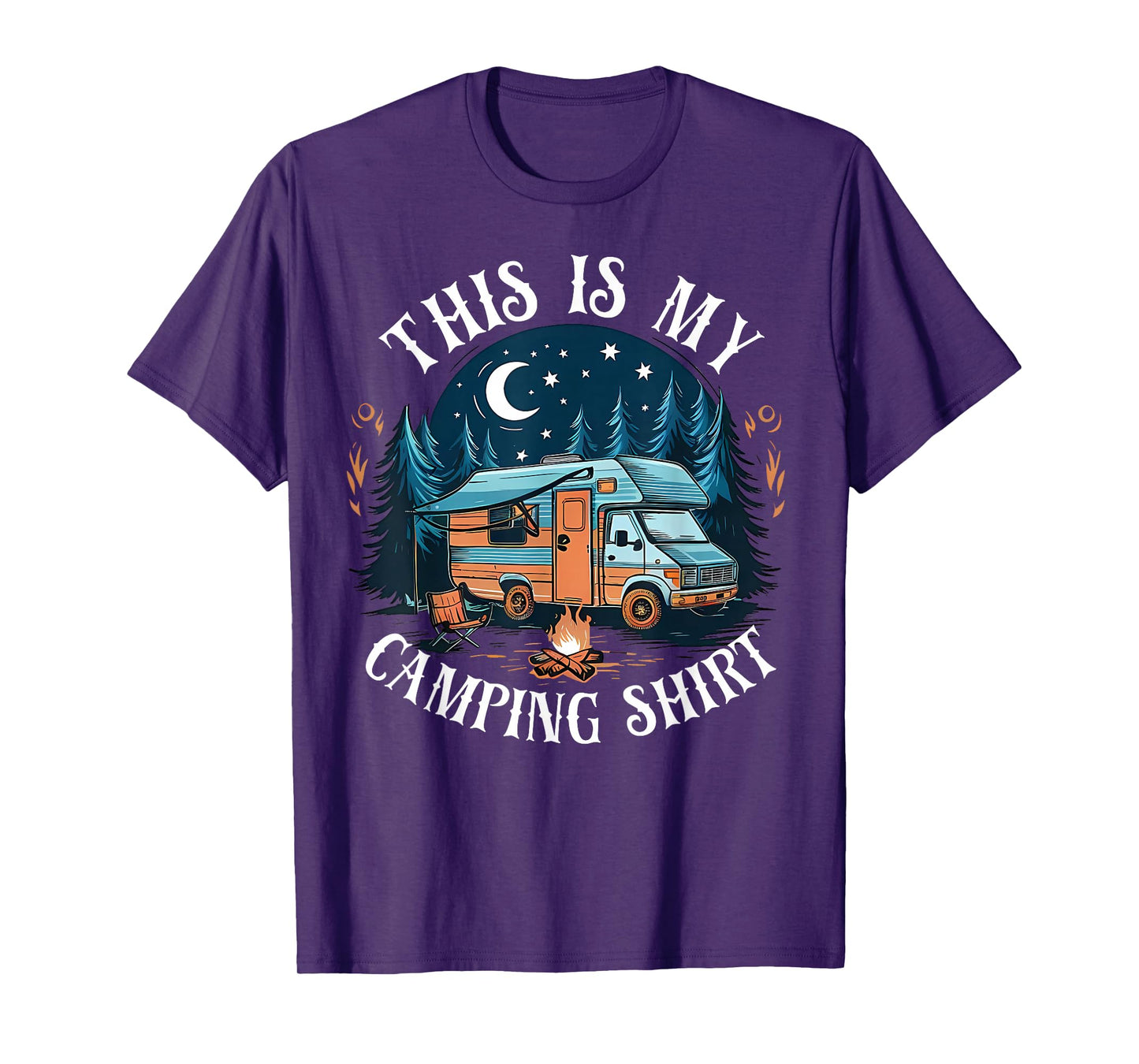 This is My Camping Shirt Funny Camper Hiking Men Women T-Shirt