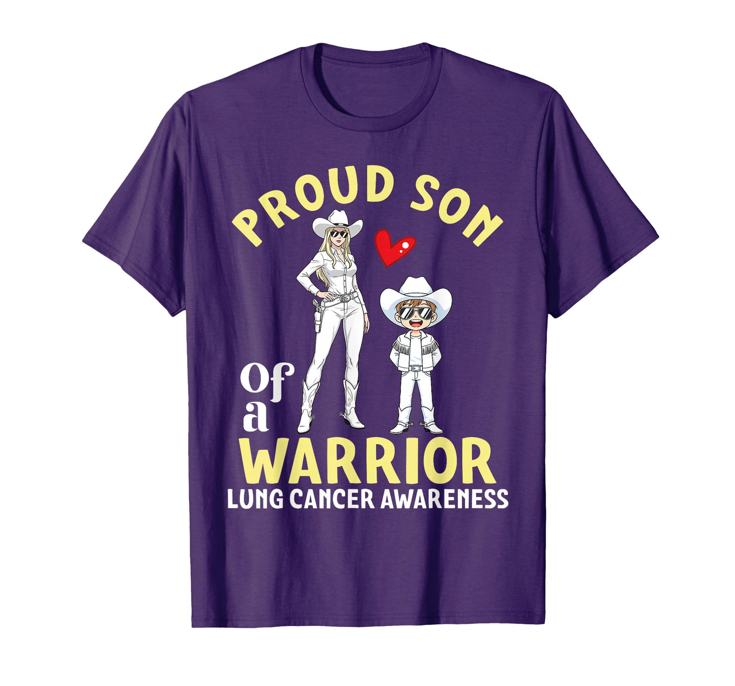 Proud Son of A Warrior Lung Cancer Awareness Support Mother T-Shirt