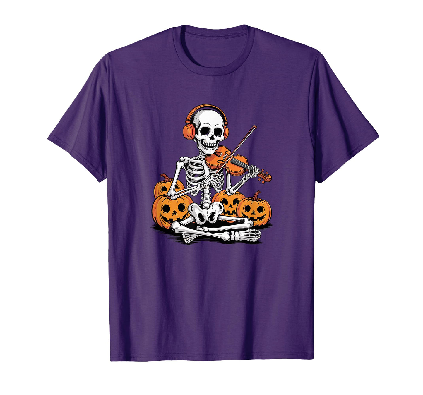 Halloween Skeleton Violin Violinist Fiddle T-Shirt
