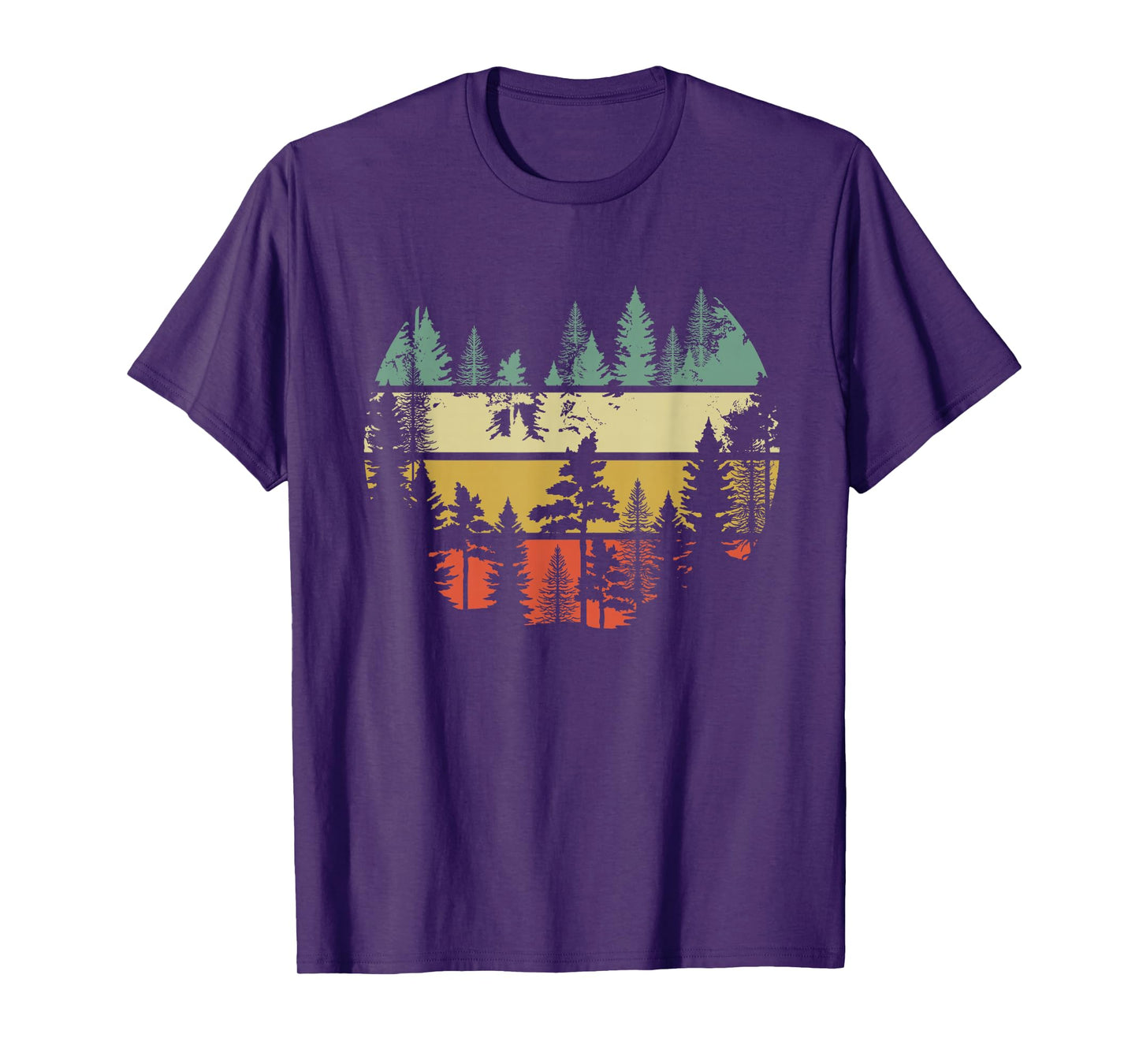 Trees Outdoors Nature Wildlife Retro Forest T-Shirt