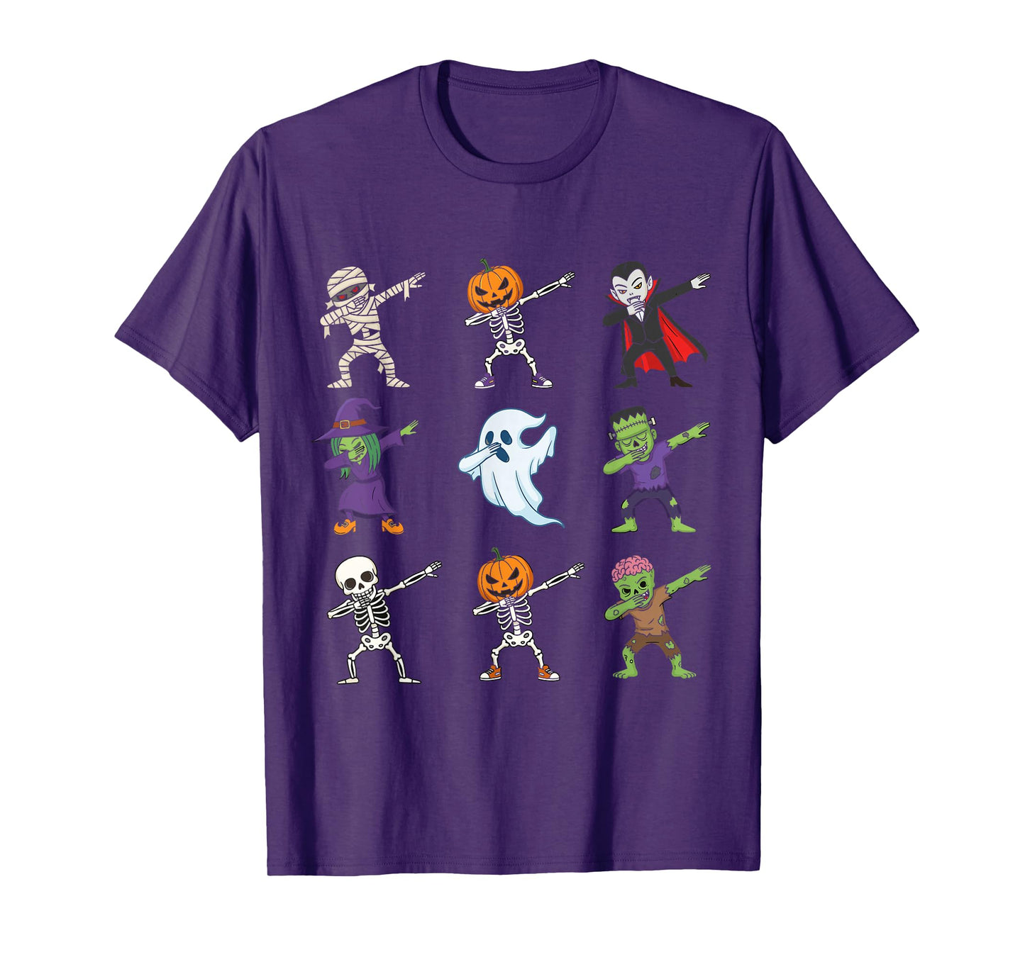 Dabbing Halloween Costumes Skeleton Zombie Pumpkin Mummy T-Shirt