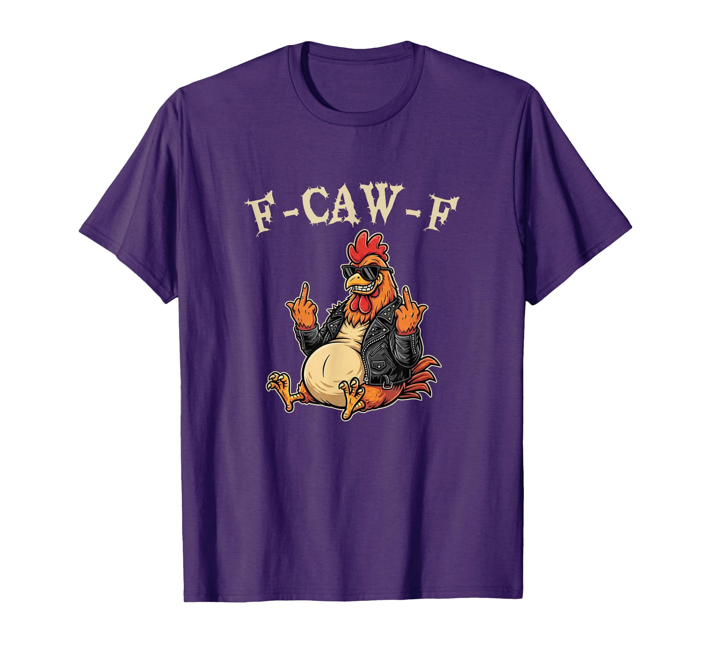 F-CAW-F Funny Halloween Adult Chicken T-Shirt