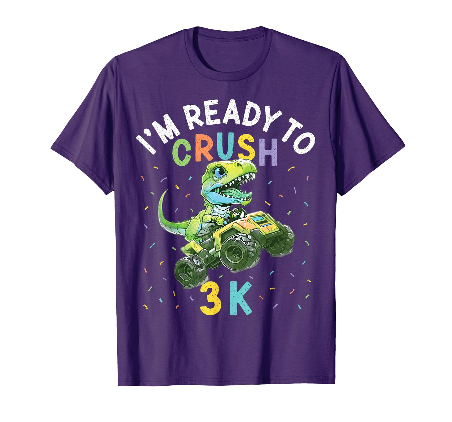 I'm Ready to Crush 3K Dinosaur Back to School 3K Kid Funny T-Shirt