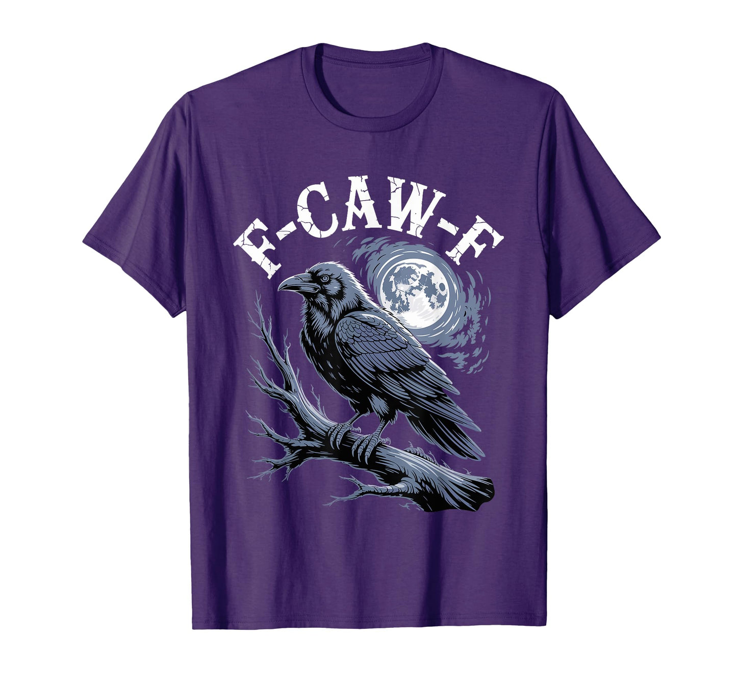 F-Caw-F Raven Moon Gothic Halloween, Black Crow Bird Lover T-Shirt