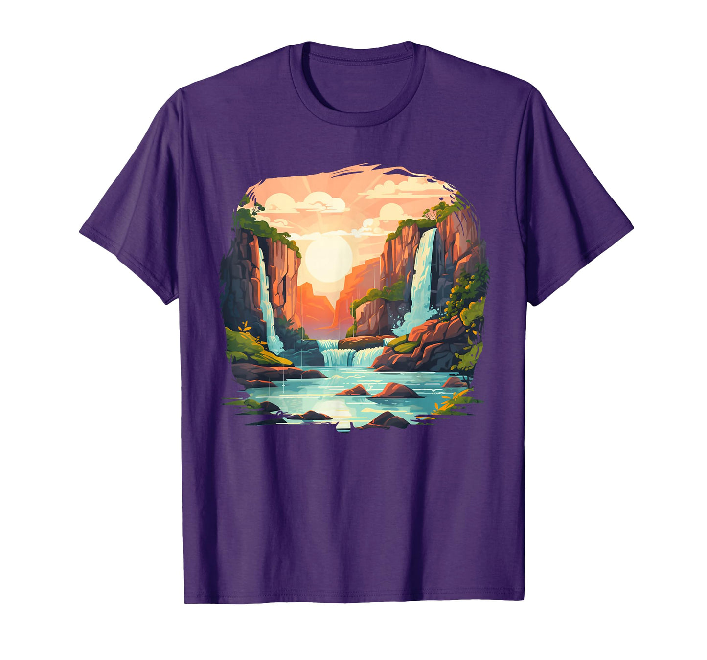 Body of Water Costume with cool Riverbank and Waterfall T-Shirt