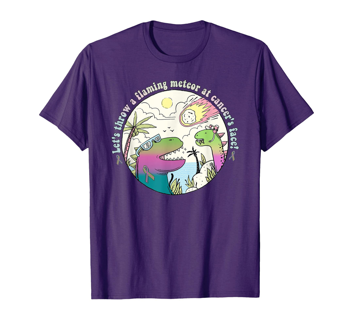 cute dinosaur metastatic breast cancer funny awareness T-Shirt