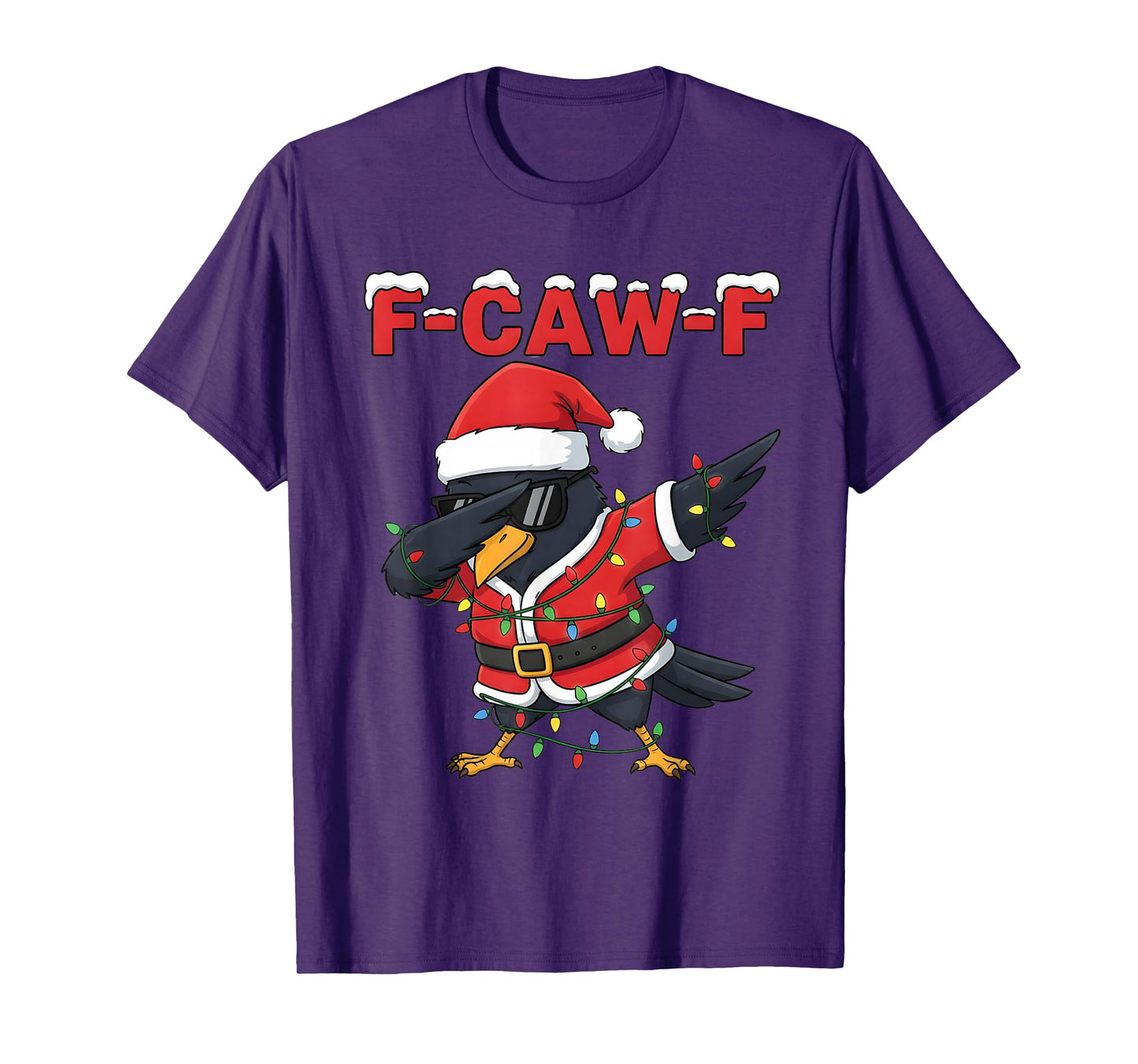Funny F-Caw-F Black Crow Raven Saying Meme Christmas T-Shirt