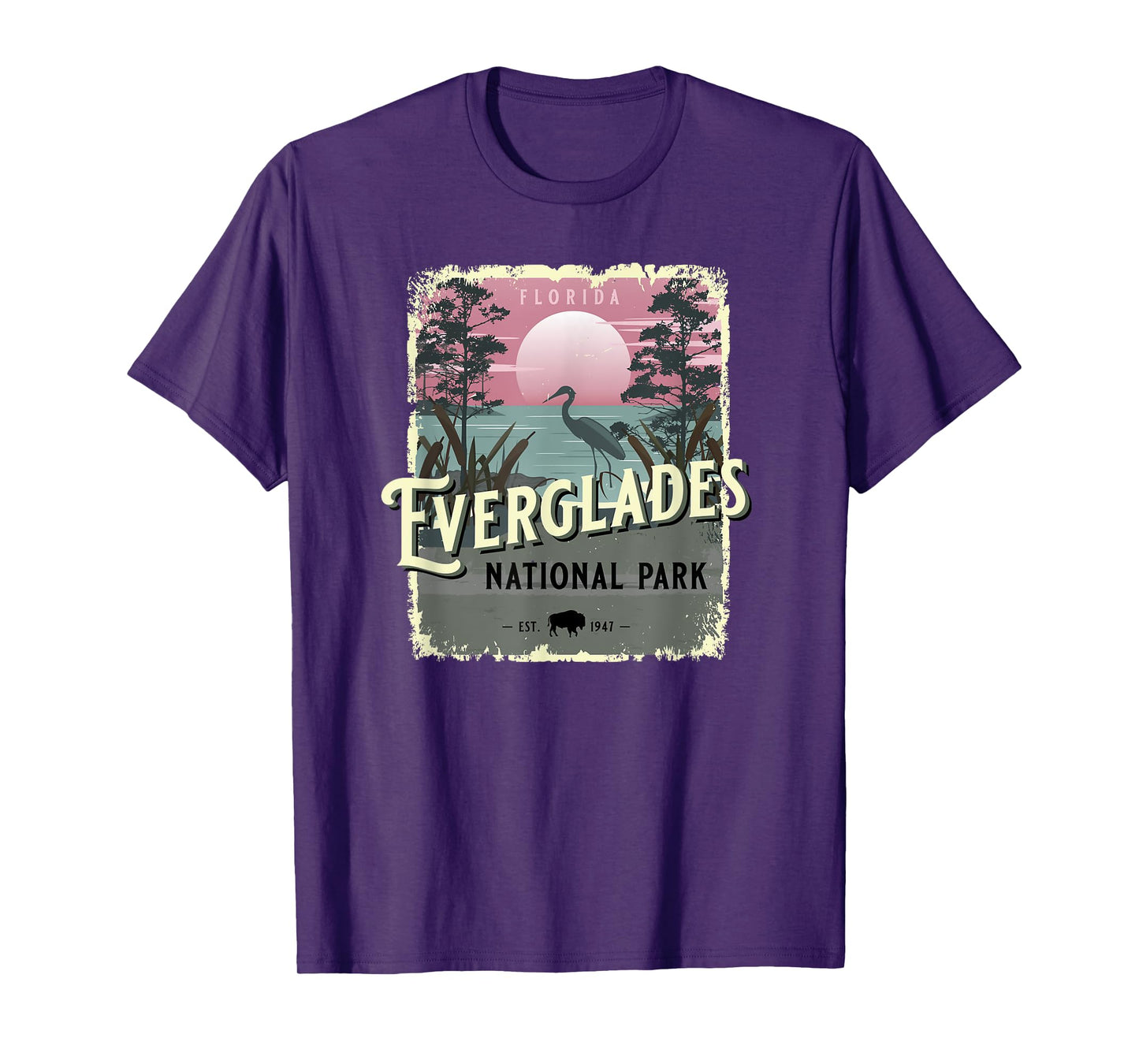 Everglades National Park Florida Vintage Travel Poster Style T-Shirt