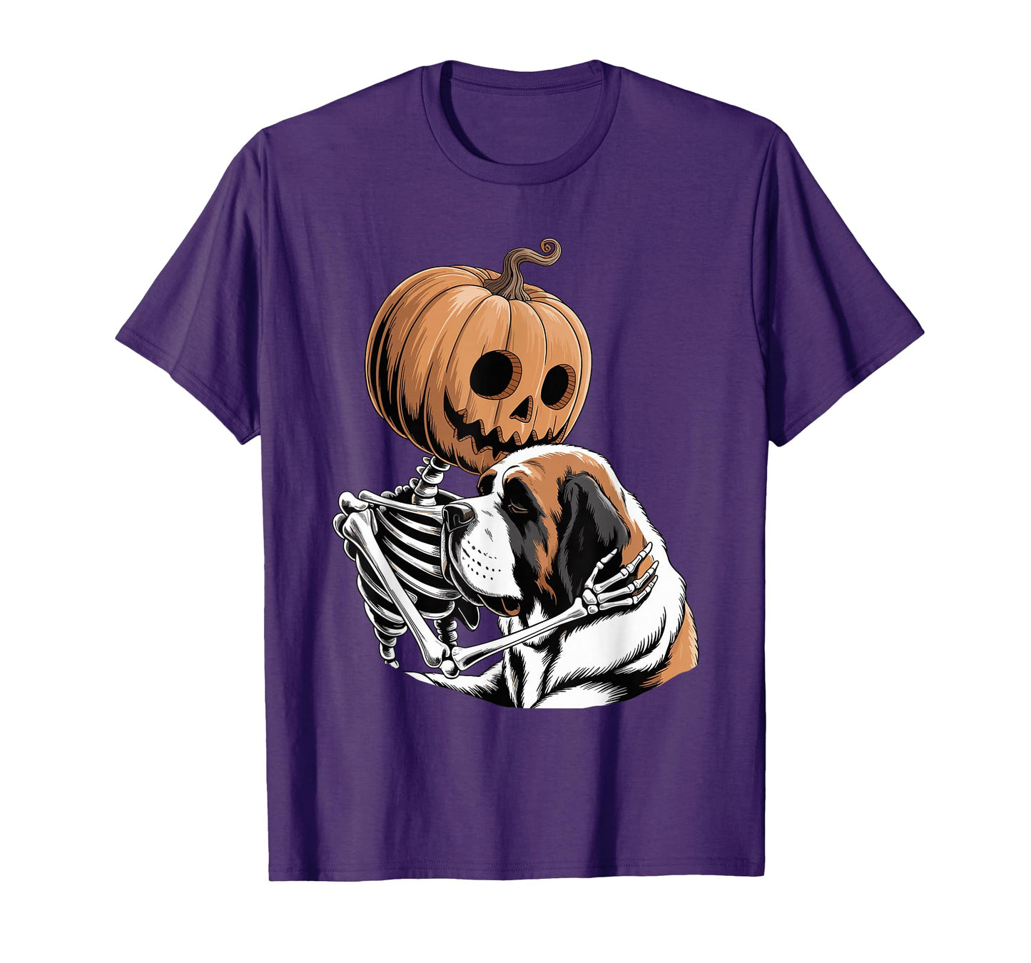 Halloween Skeleton Saint Bernard St. Bernard T-Shirt