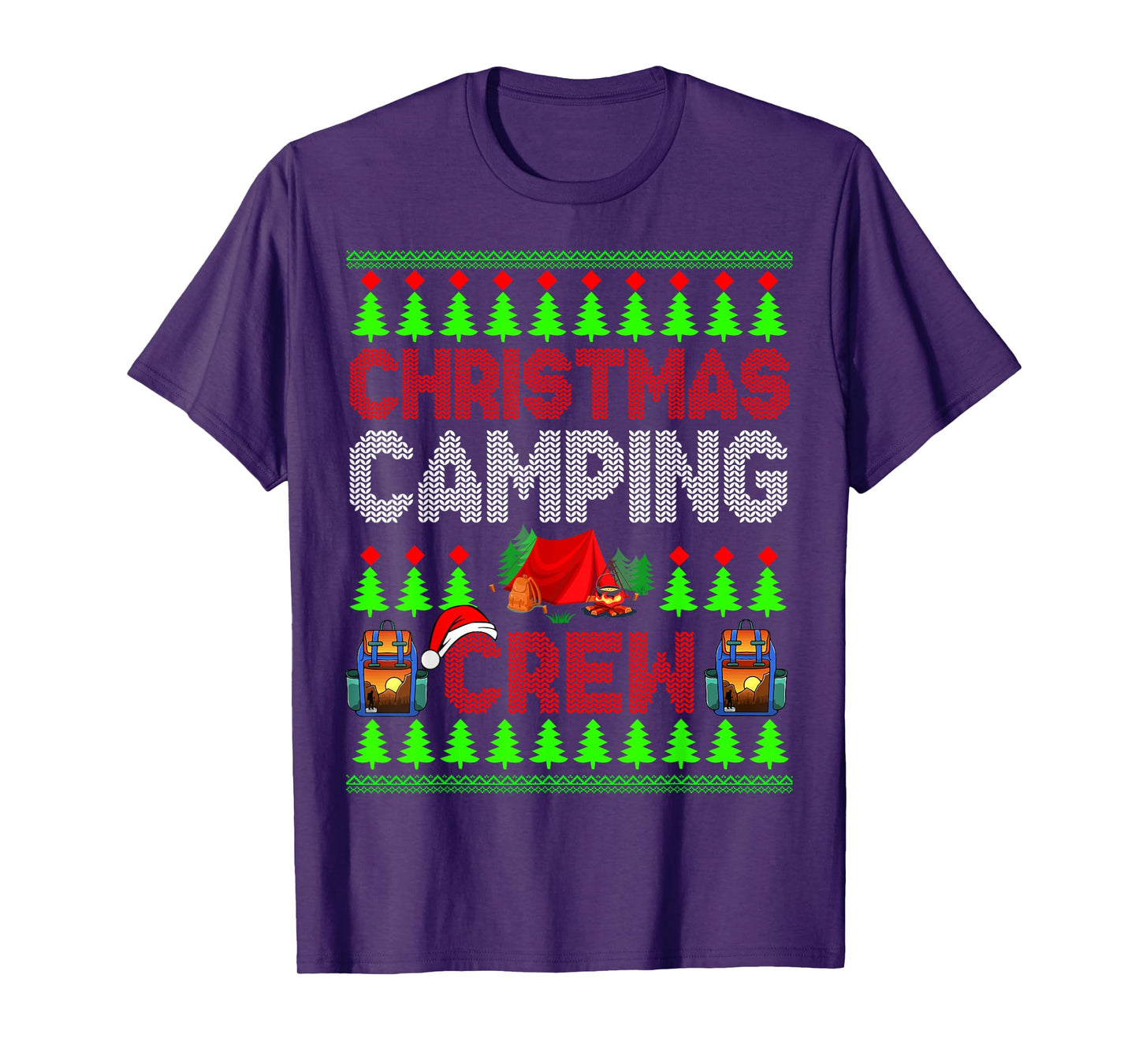 Christmas Camping Crew Xmas Sweater Santa Camper Camping T-Shirt