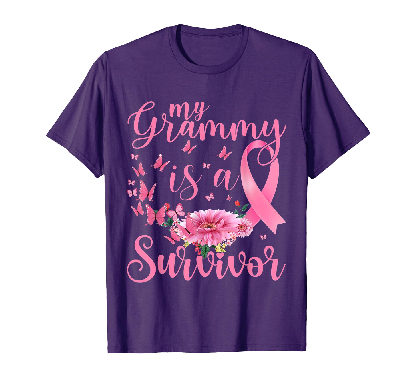 Breast Cancer Awareness Support My Grammy Is A Survivor T-Shirt