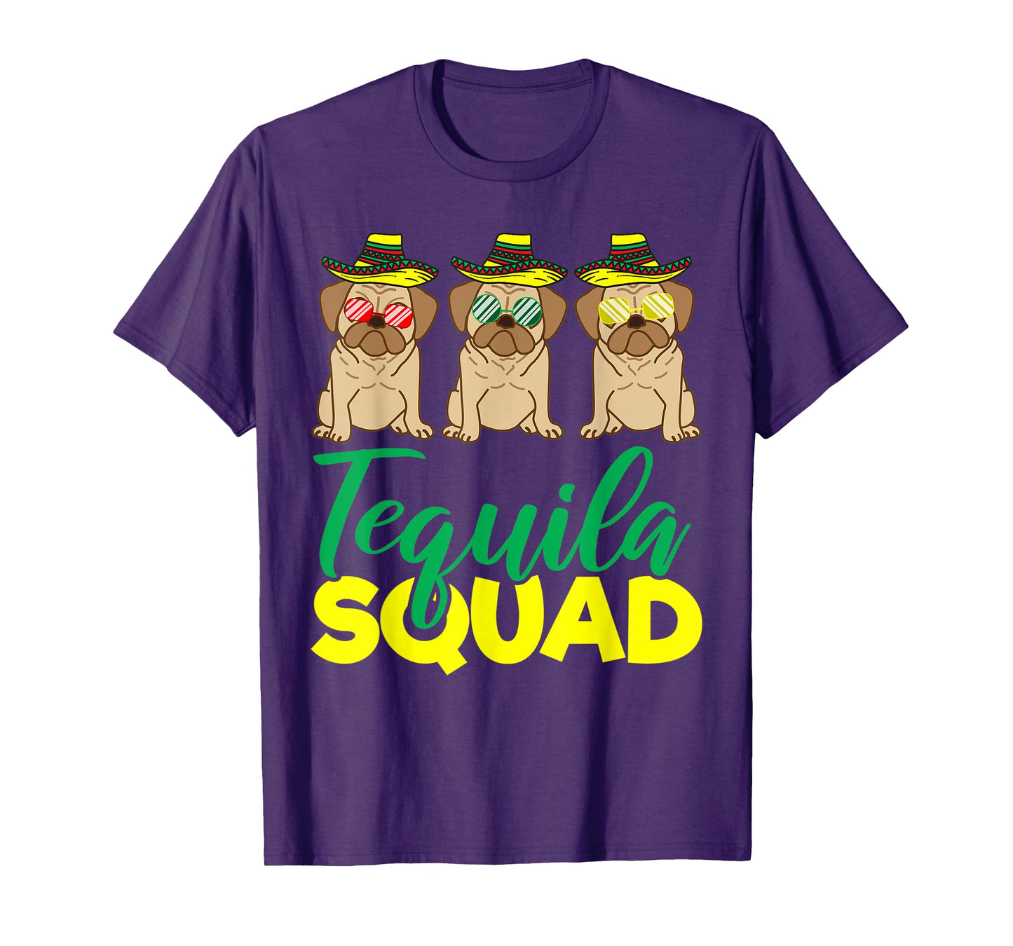 Tequila Squad Pug Matching Cinco De Mayo Mexican Team Gift T-Shirt