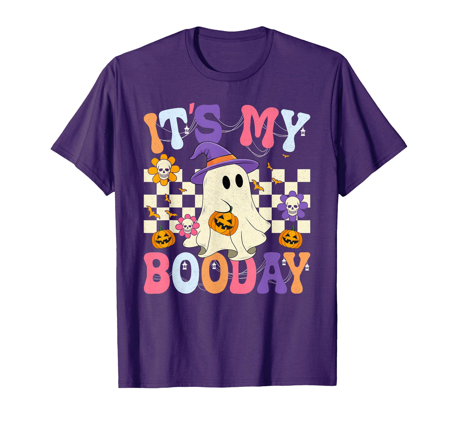 It's My Boo Day Halloween Birthday Ghost Boys Girls Kids T-Shirt
