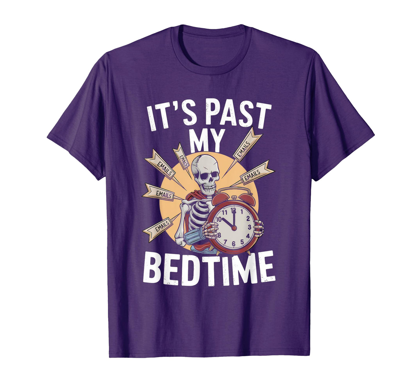 Funny Tshirt Men Humor Skeleton Meme Sarcastic Ironic Tired T-Shirt