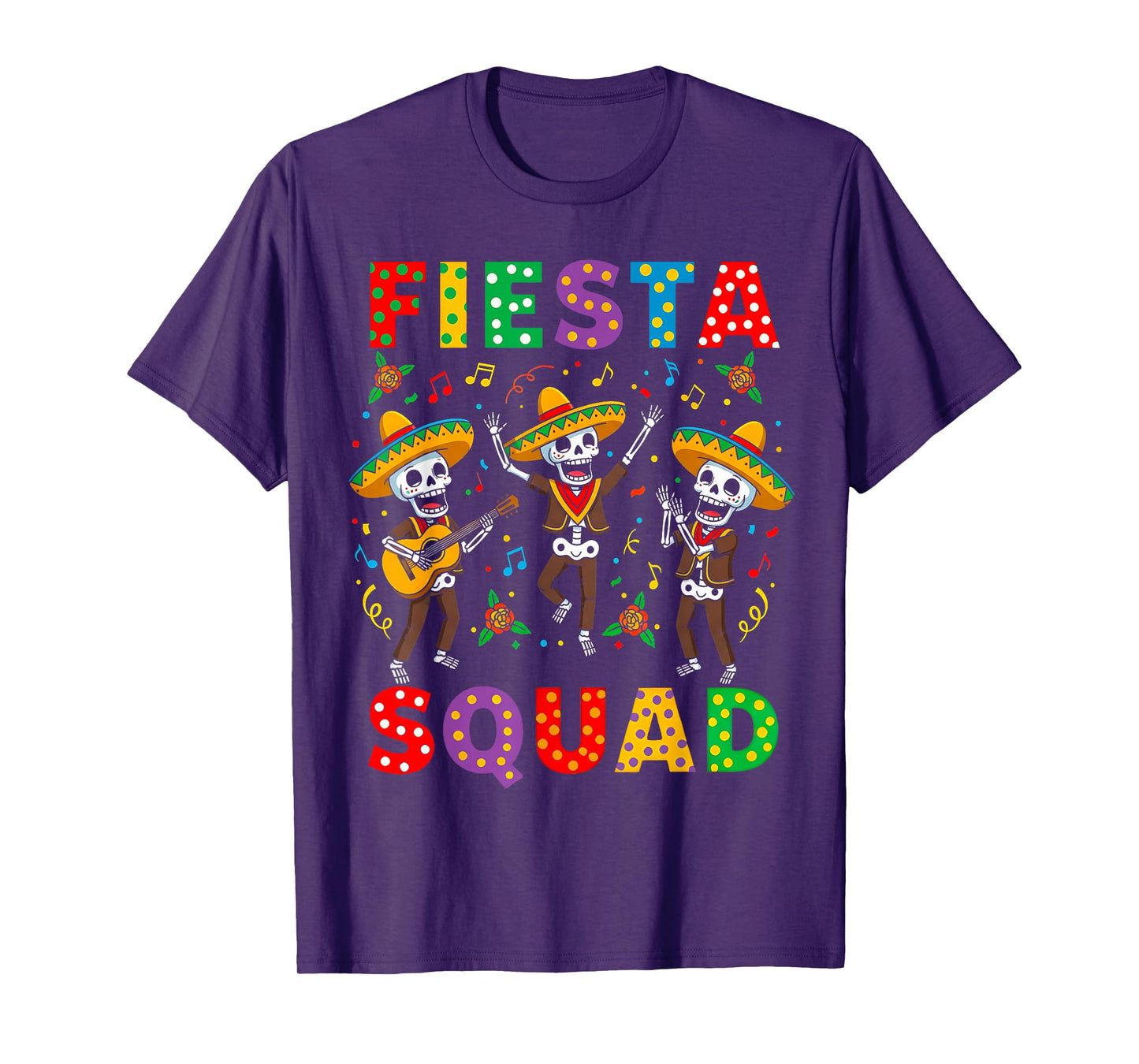 Fiesta Squad Cinco De Mayo Skeleton Funny Mexican Party T-Shirt