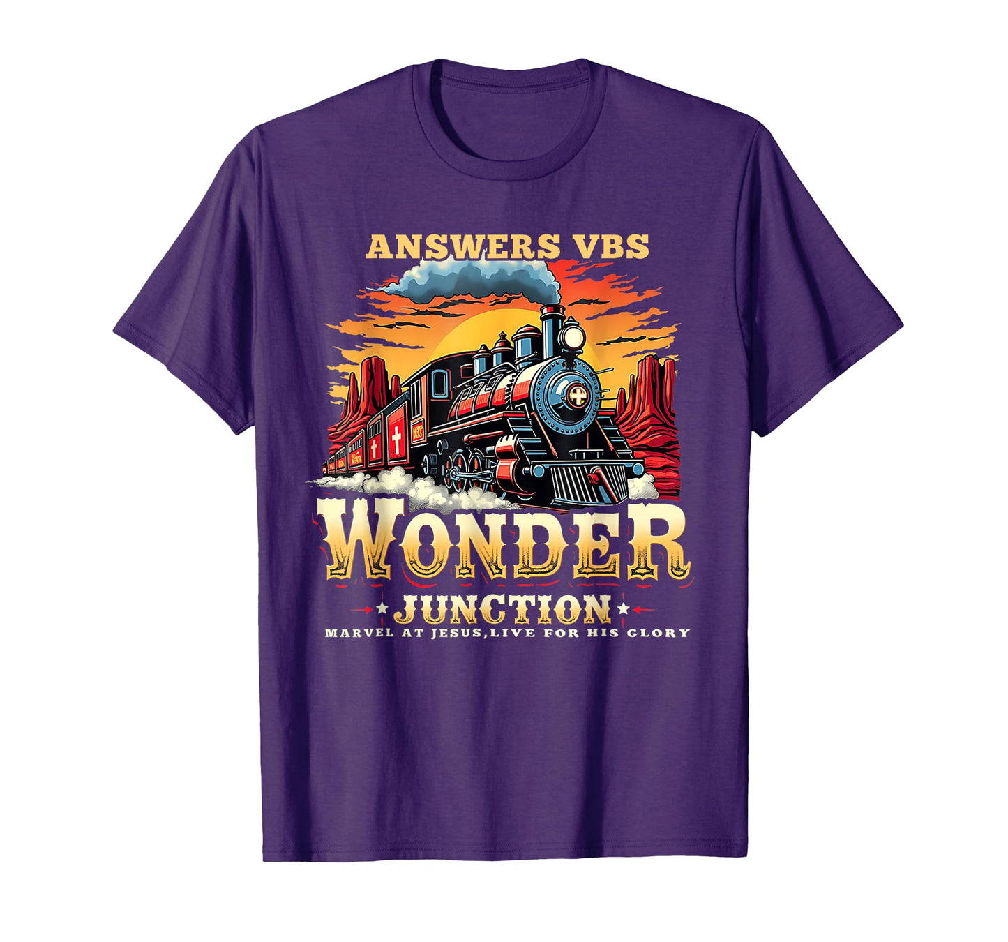 Answers VBS Wonder Junction Christian Train Theme Apparel T-Shirt