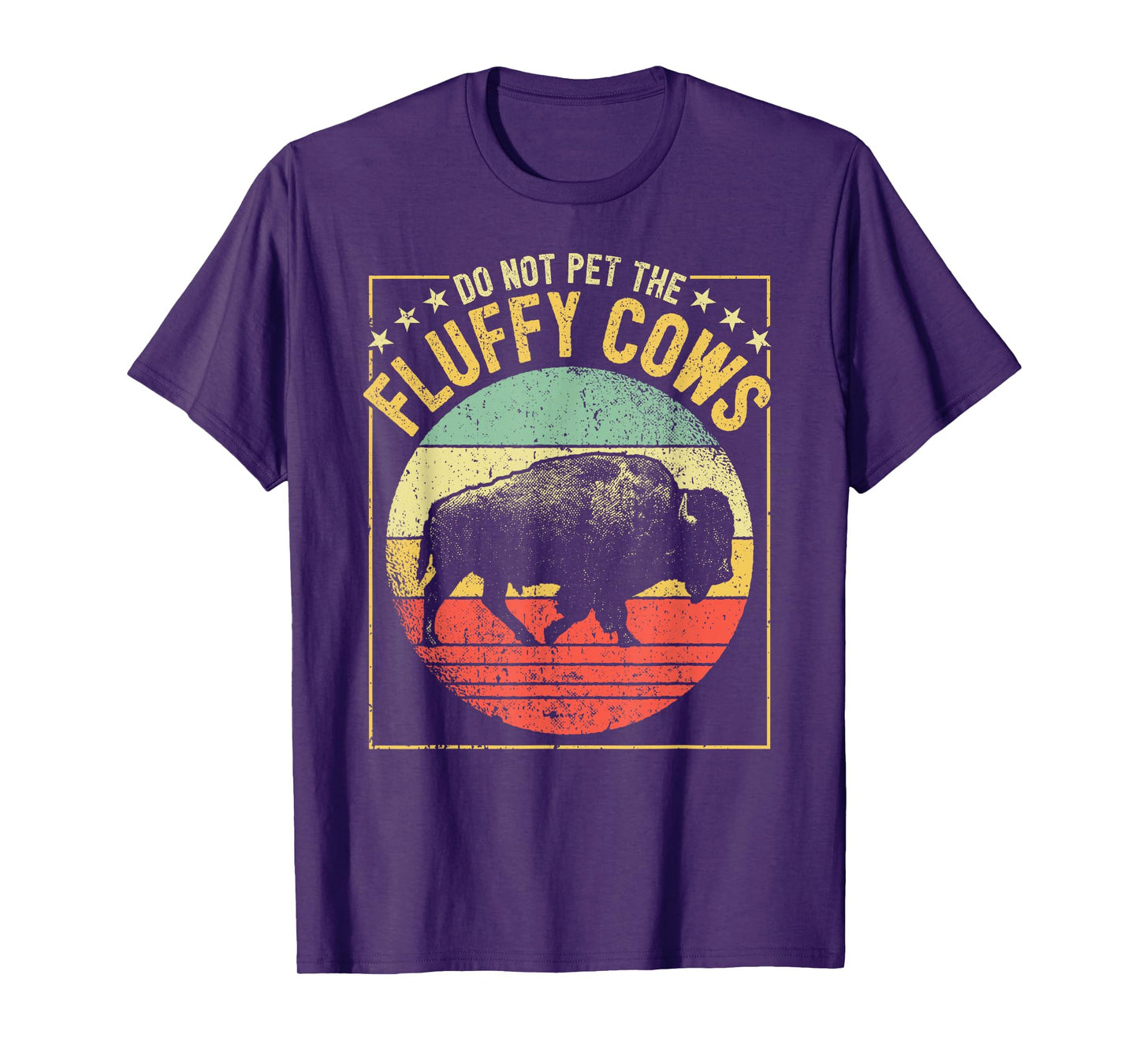 Vintage Buffalo Wild Animal I Do Not Pet Fluffy Cows I Bison T-Shirt