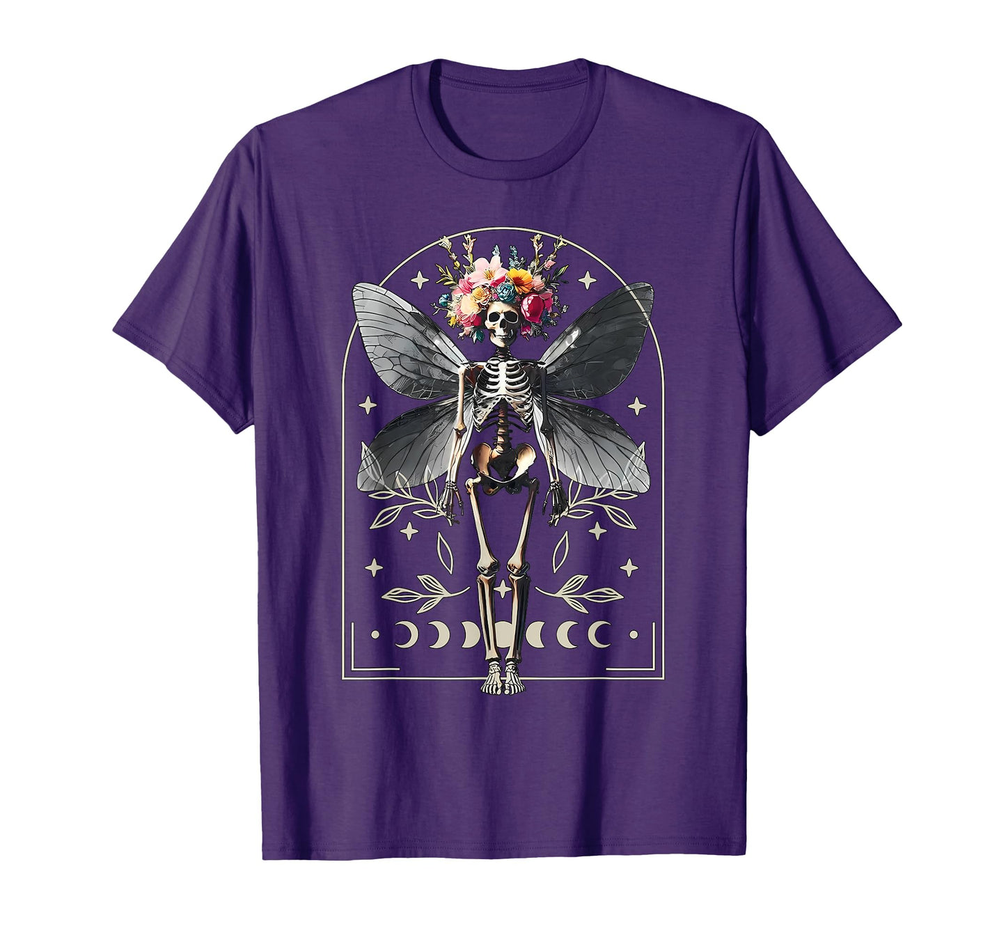 Fairycore Aesthetic Gothic Fairy Grunge Skull Butterfly T-Shirt