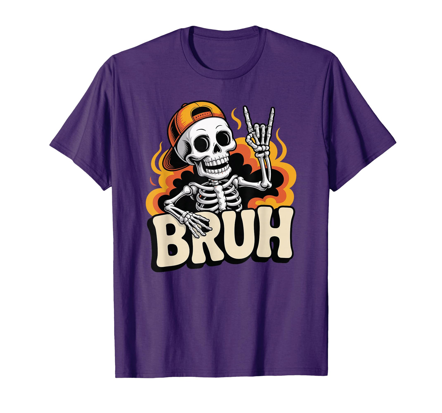 Bruh Dabbing Skeleton Halloween Pumpkin Halloween Costume T-Shirt