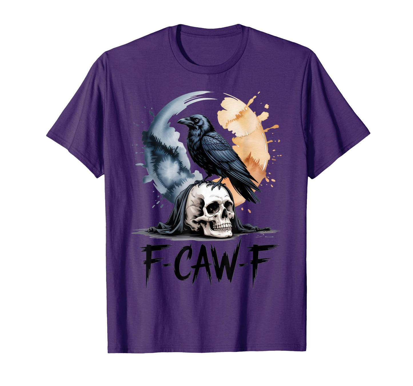 F-CAW-F Raven Lovers Dark Humor Halloween Vibes T-Shirt