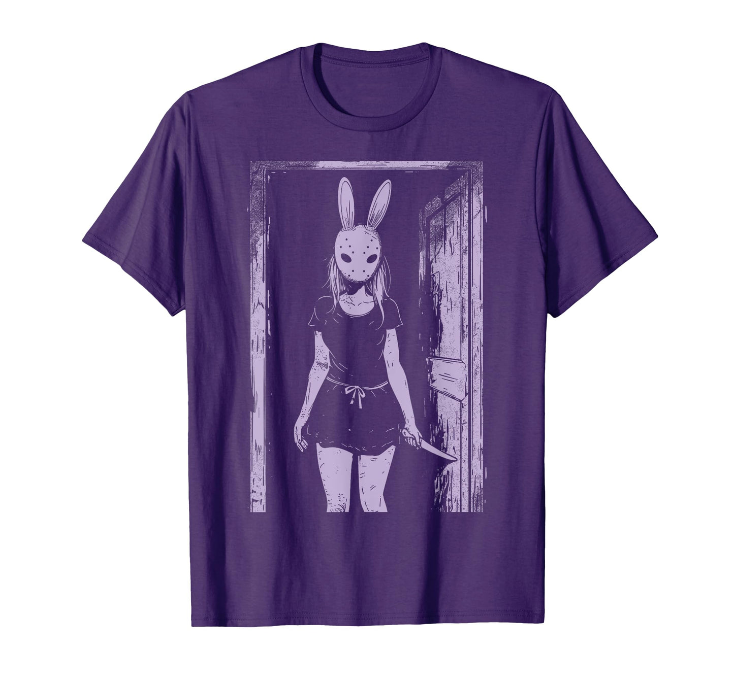 Horror Girl Bunny Mask Slasher Rabbit Pastel Goth Creepy T-Shirt