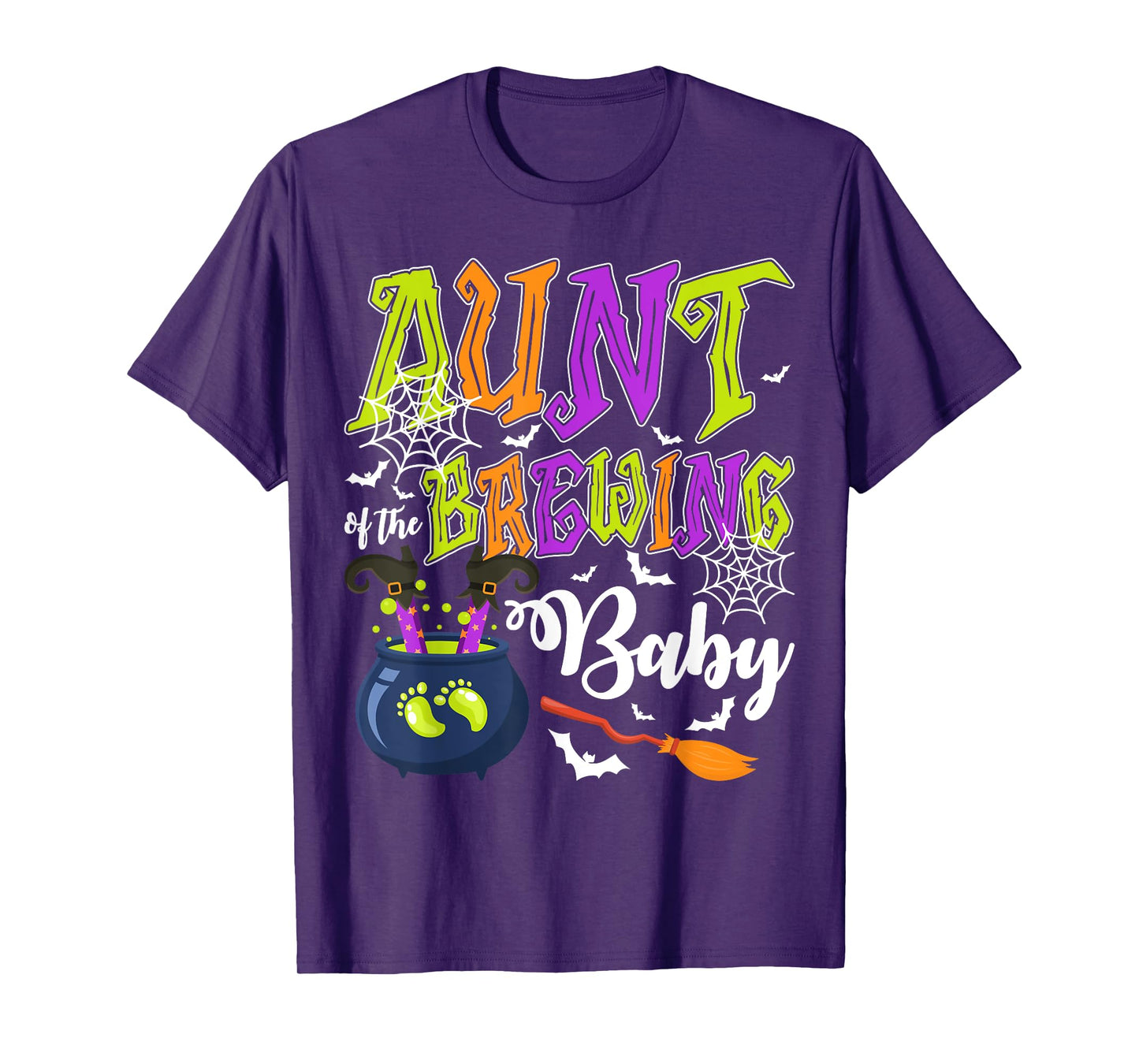 Aunt of Brewing Baby Matching Family Halloween Baby Shower T-Shirt