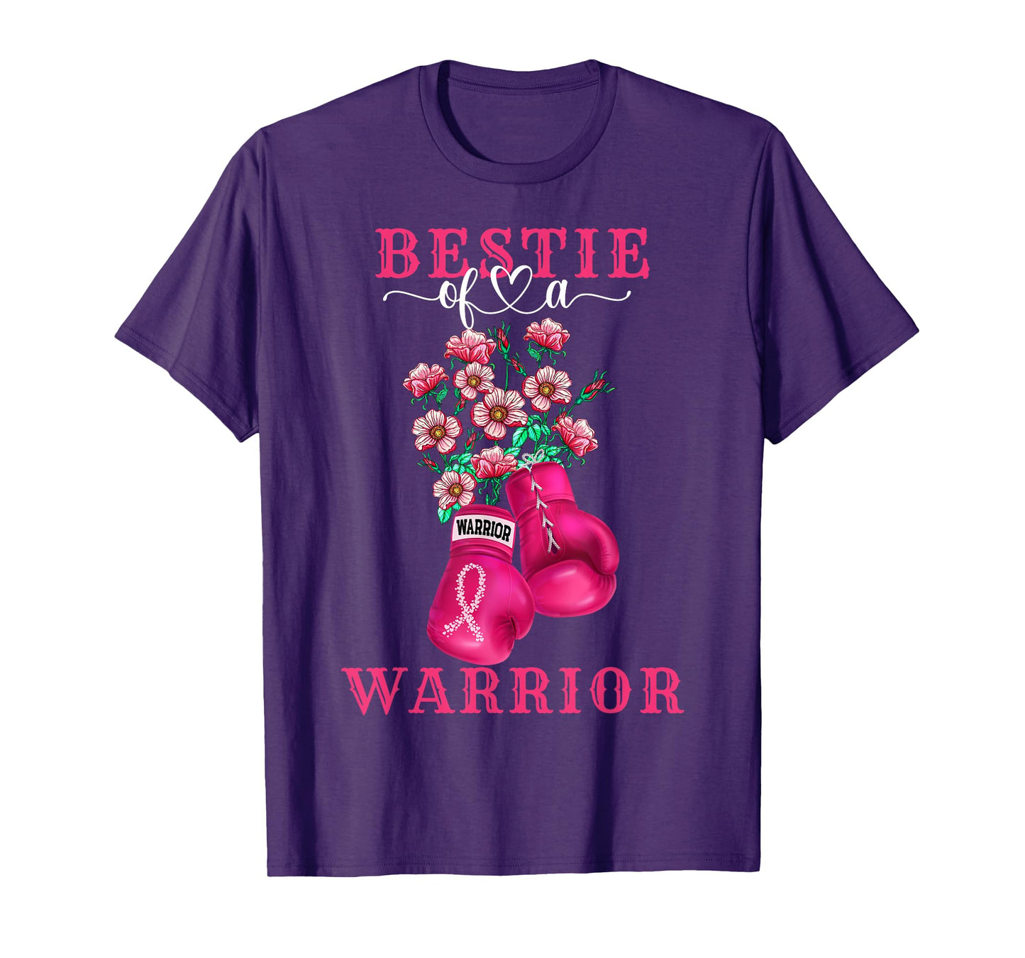 Bestie Of A Warrior Breast Cancer Awareness Support Squad T-Shirt