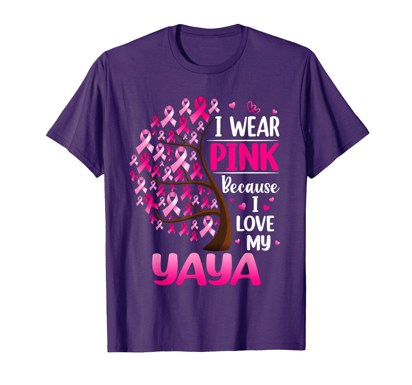I Wear Pink For My Yaya Breast Cancer Awareness T-Shirt